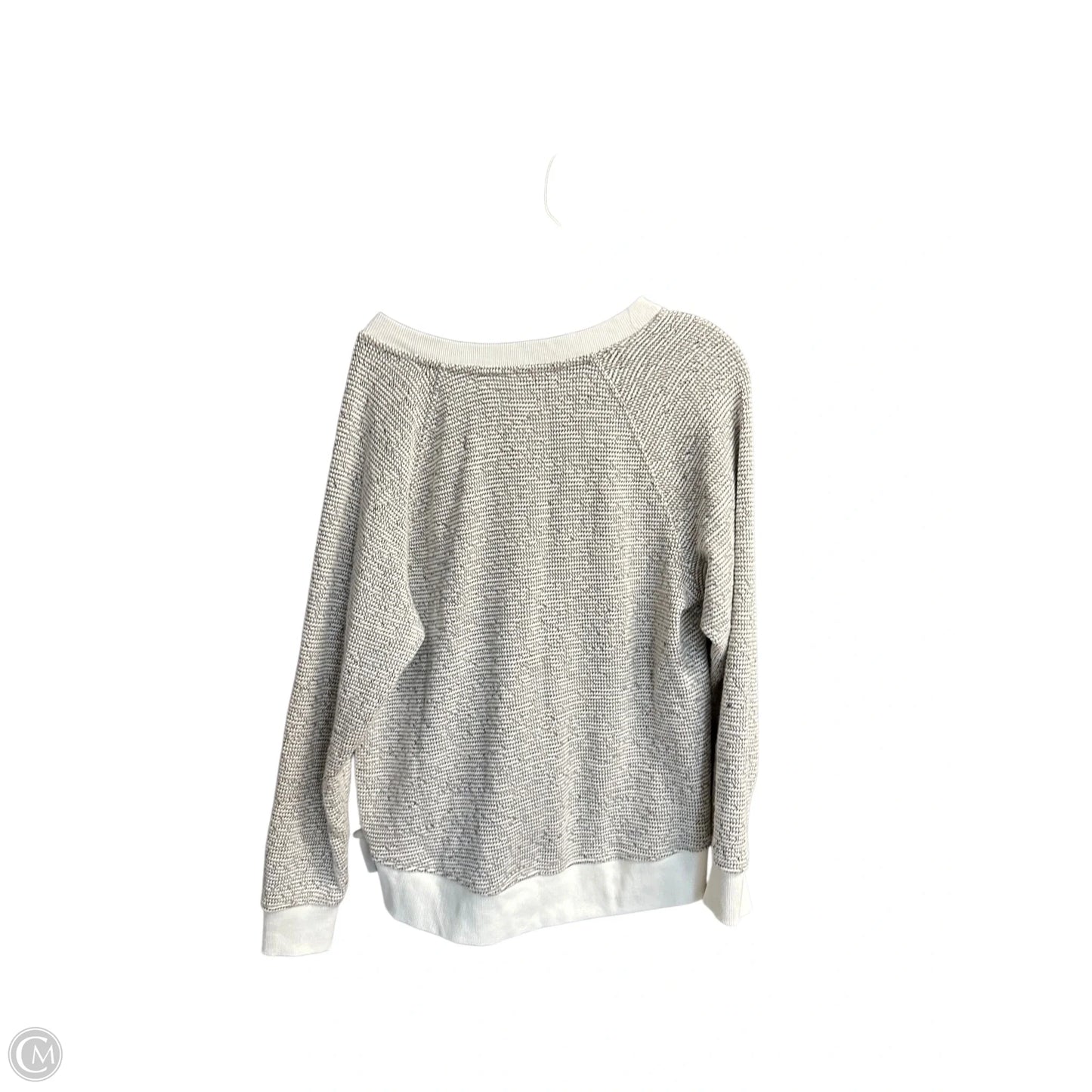 Top Long Sleeve By Lou And Grey In Grey & White, Size: M