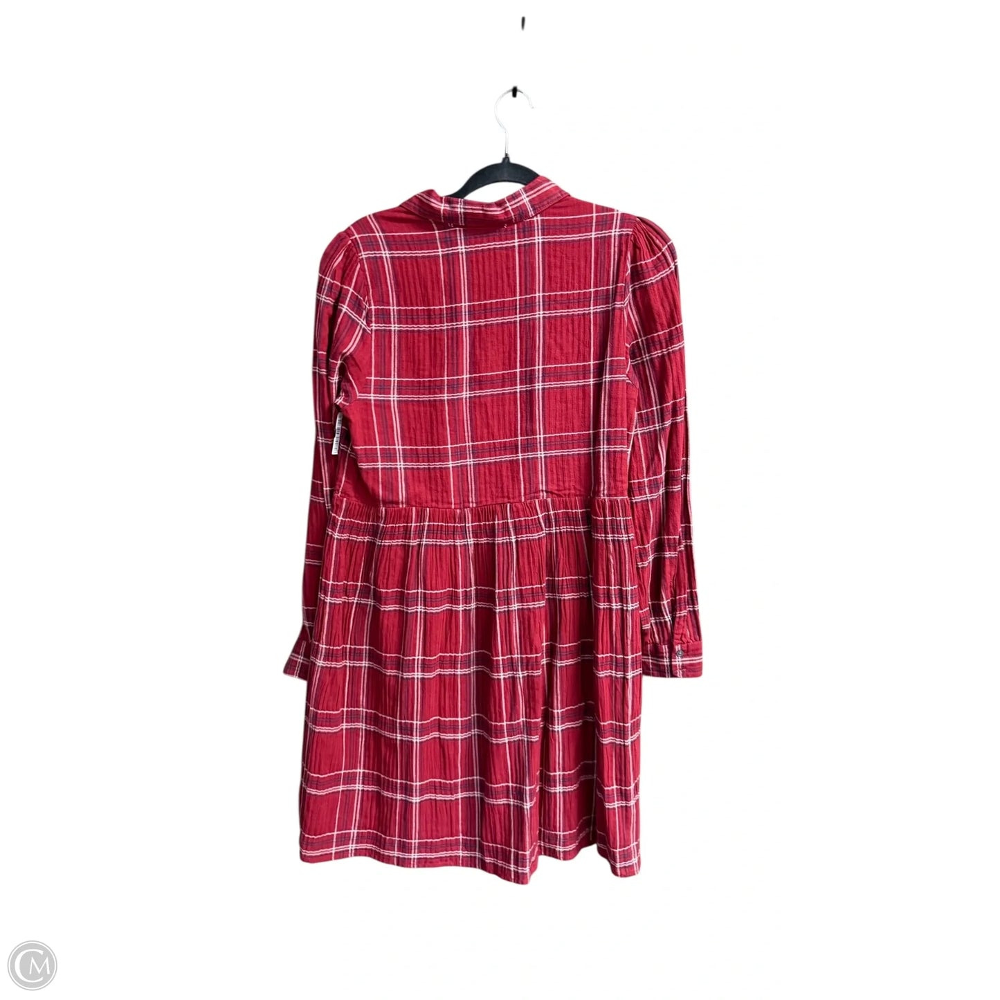 Dress Casual Midi By Loft In Plaid Pattern, Size: S