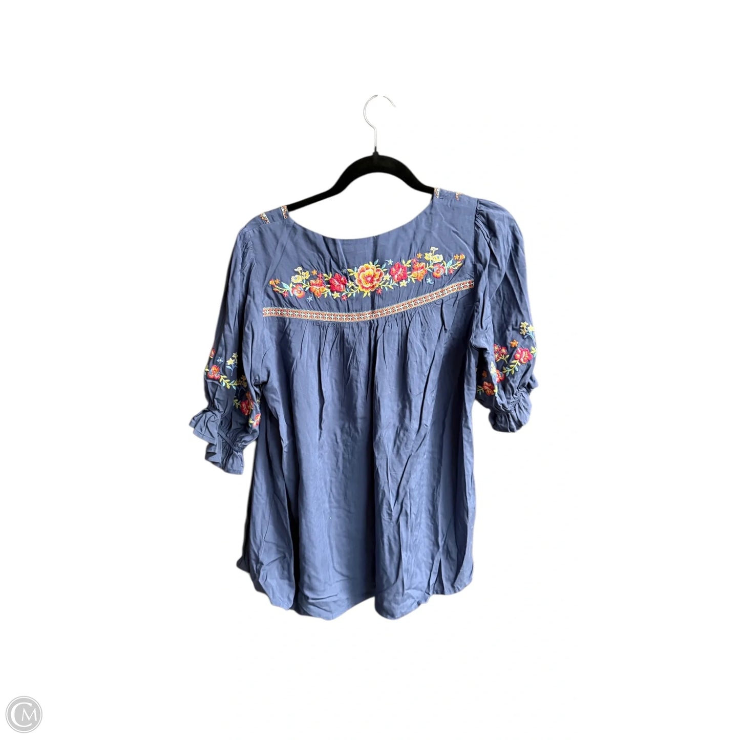 Blouse 3/4 Sleeve By Savanna Jane In Floral Print, Size: S