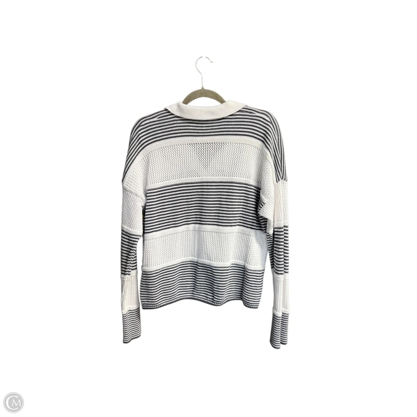 Sweater By Splendid In Grey & White, Size: M