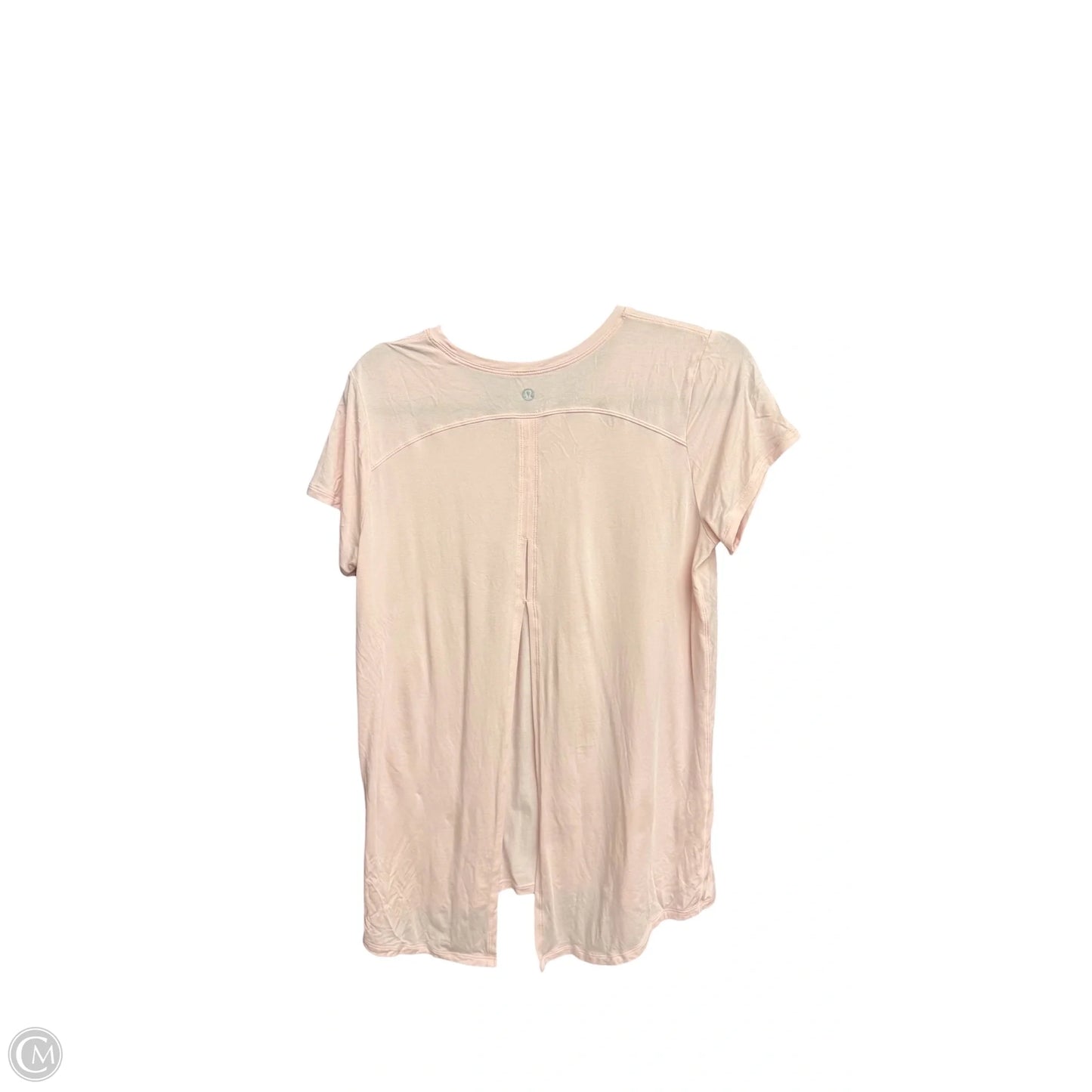 Athletic Top Short Sleeve By Lululemon In Pink, Size: S