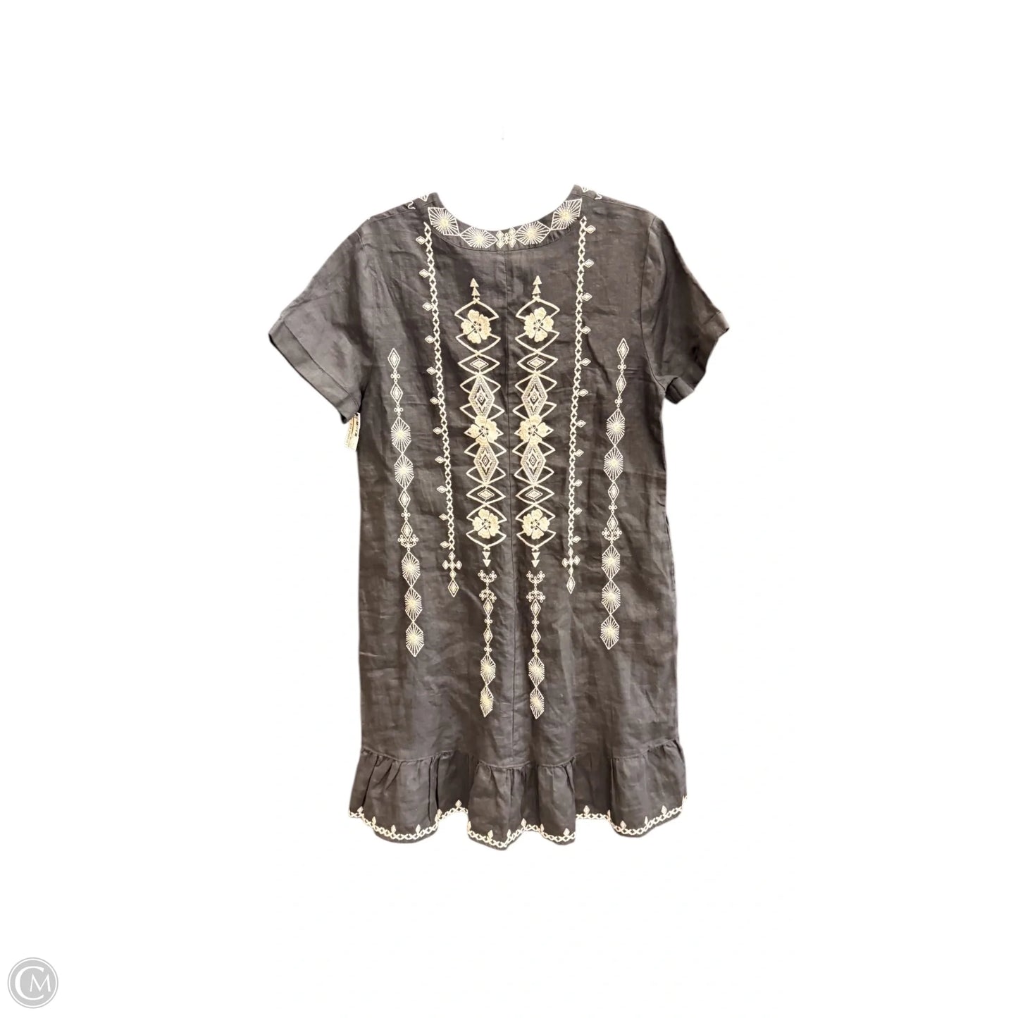 Dress Casual Midi By Johnny Was In Black & Cream, Size: S