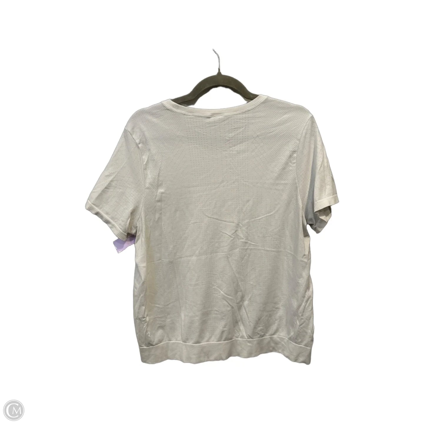 Athletic Top Short Sleeve By Athleta In White, Size: Xl