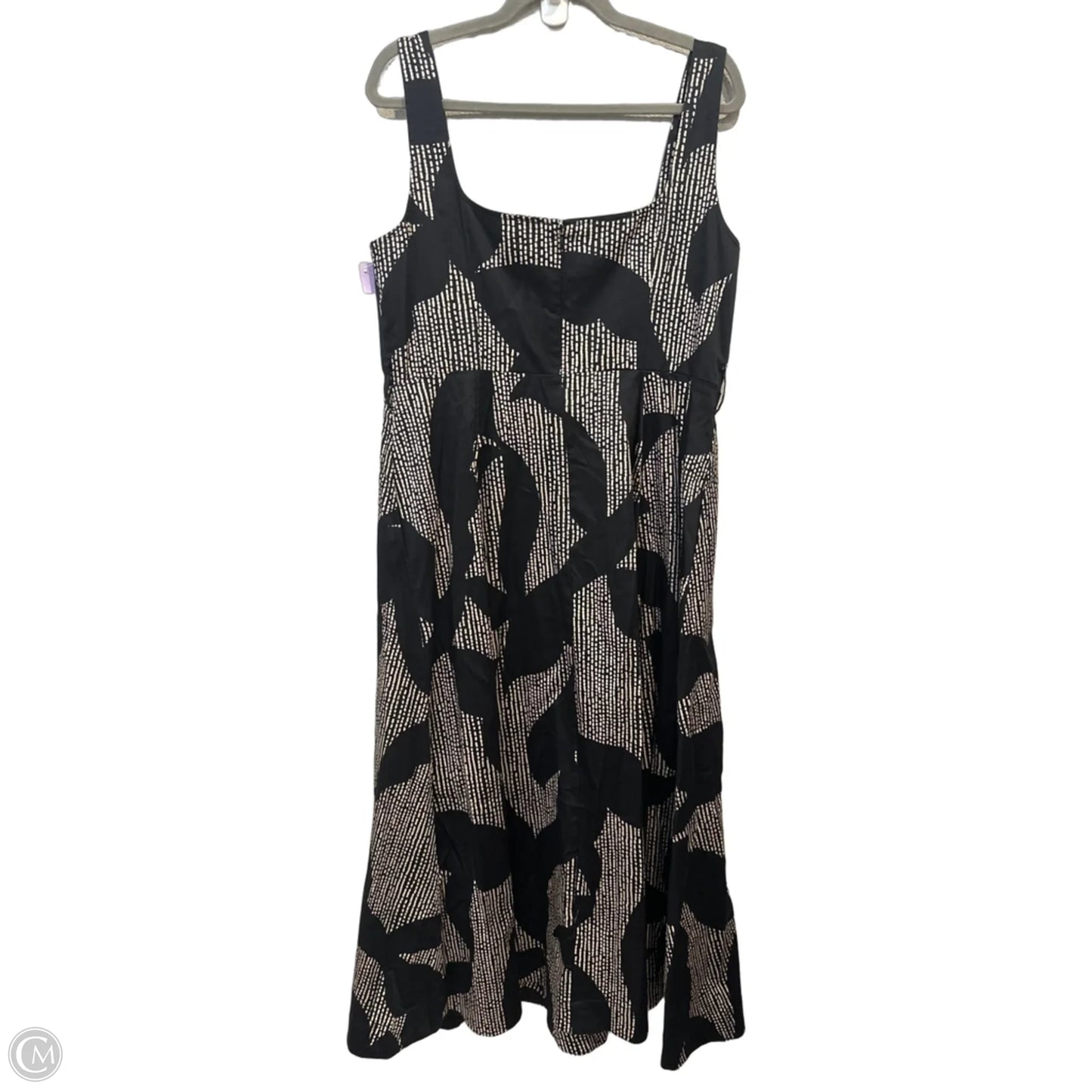 Dress Casual Maxi By Donna Karan In Black & Cream, Size: Xl