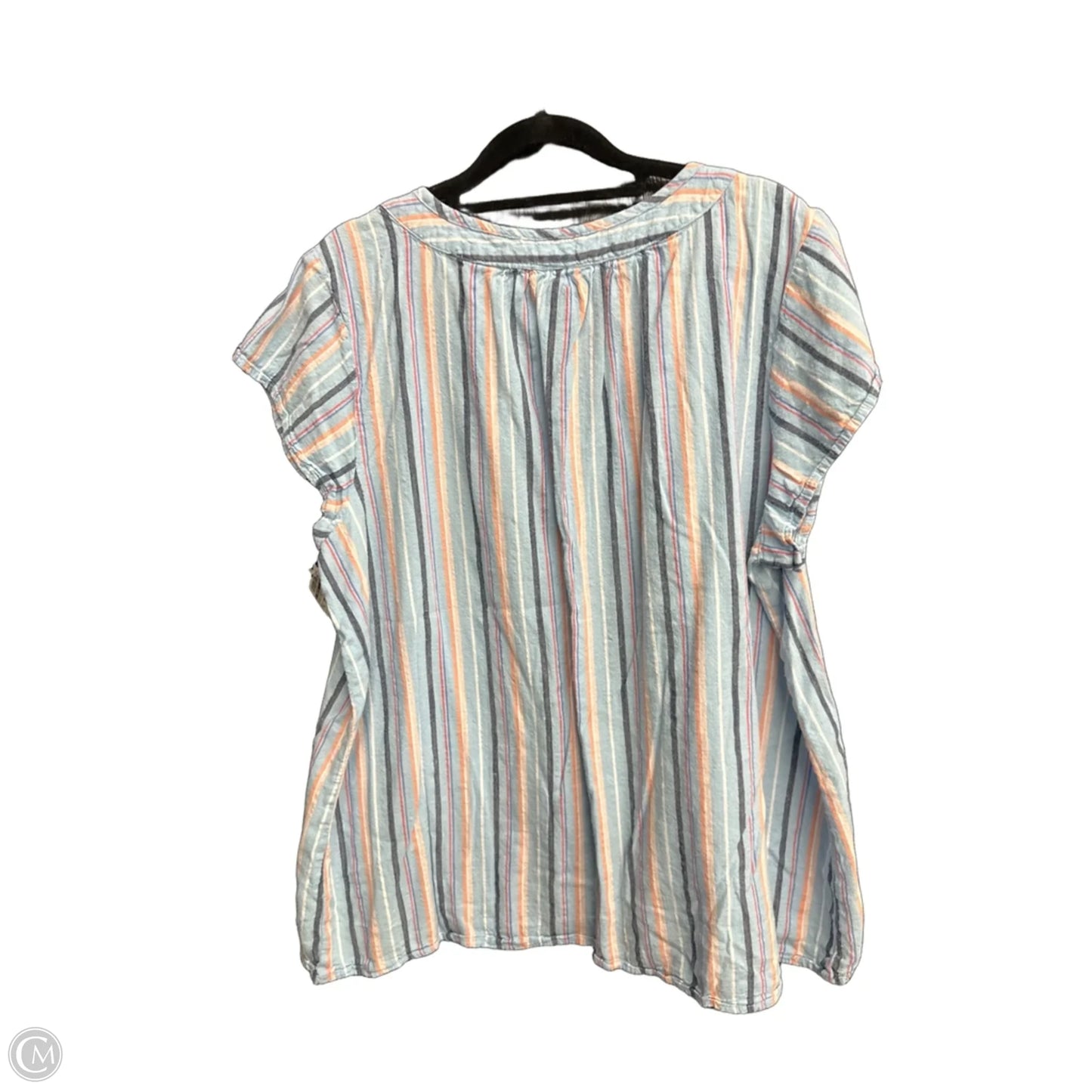 Blouse Sleeveless By St Johns Bay In Striped Pattern, Size: Xl
