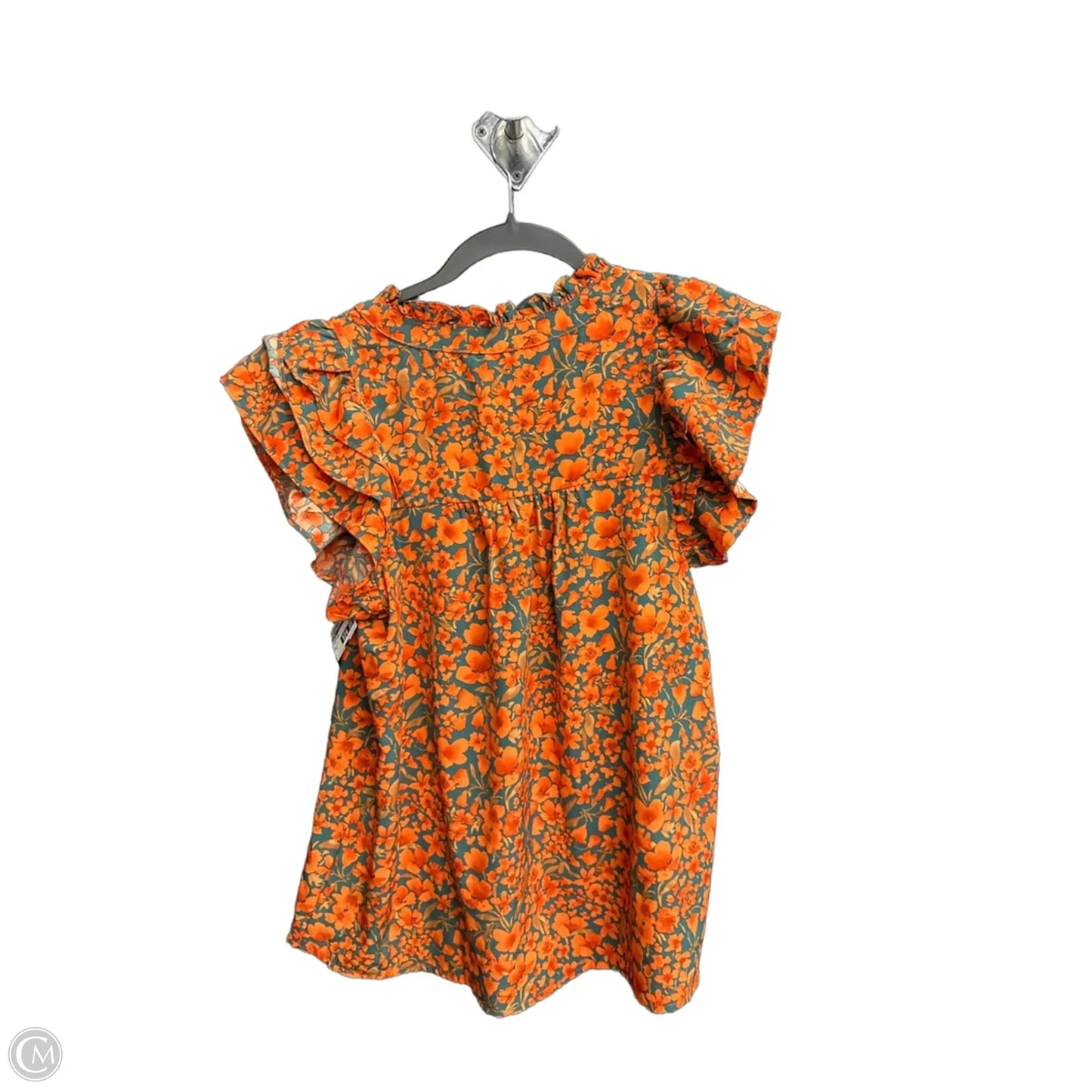 Blouse Short Sleeve By Entro In Floral Print, Size: S