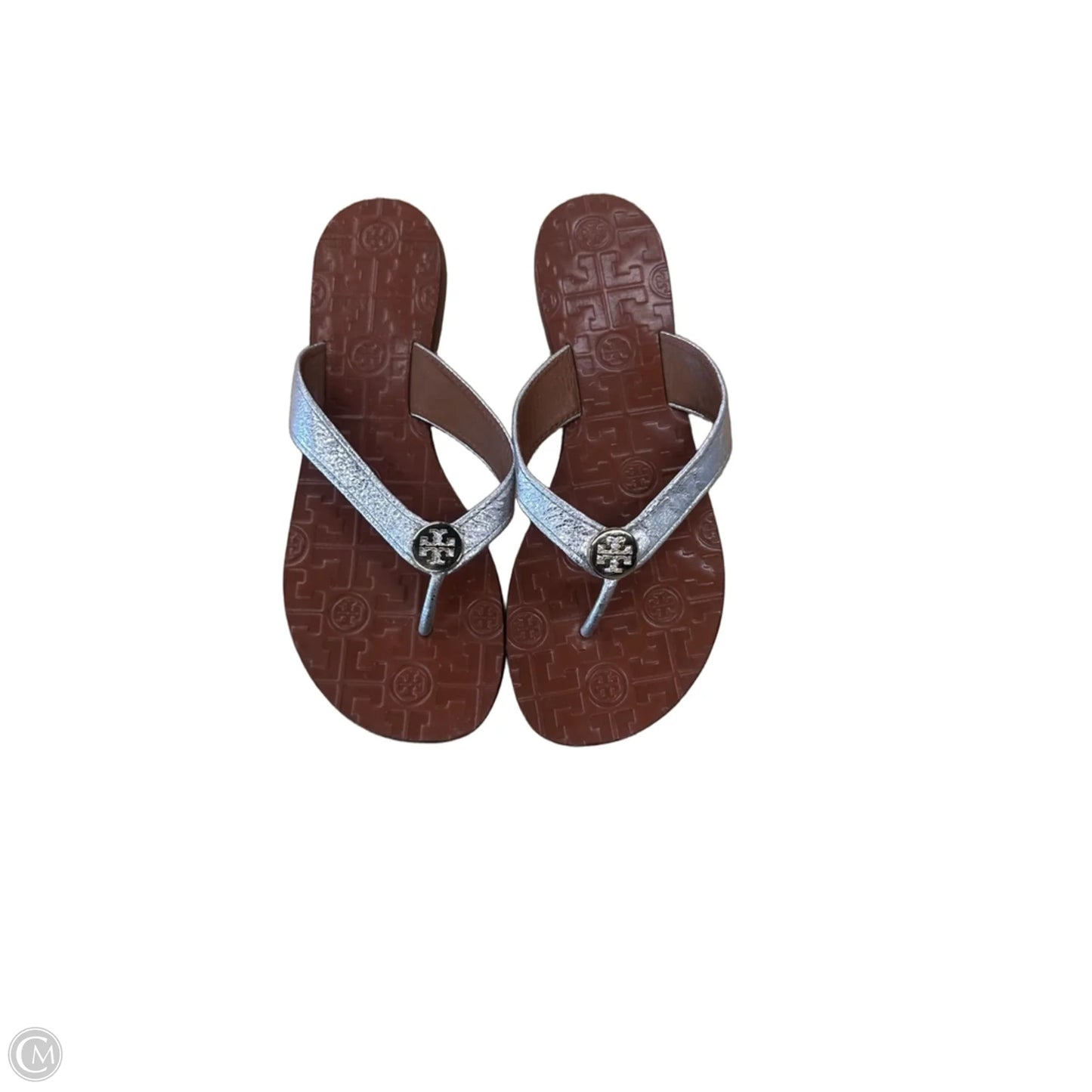 Shoes Designer By Tory Burch In Brown & Silver, Size: 9