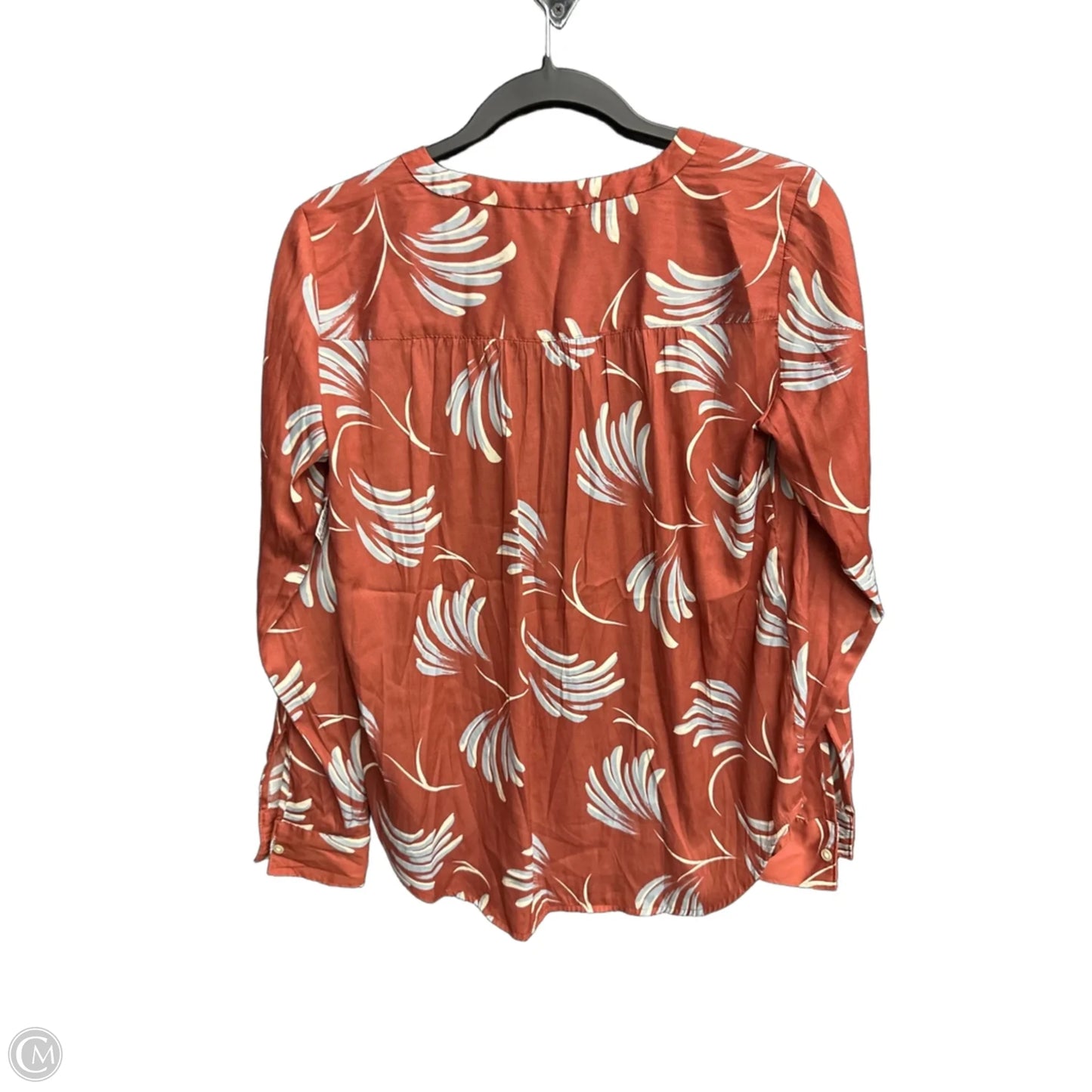 Blouse Long Sleeve By Loft In Blue & Red & White, Size: Xs