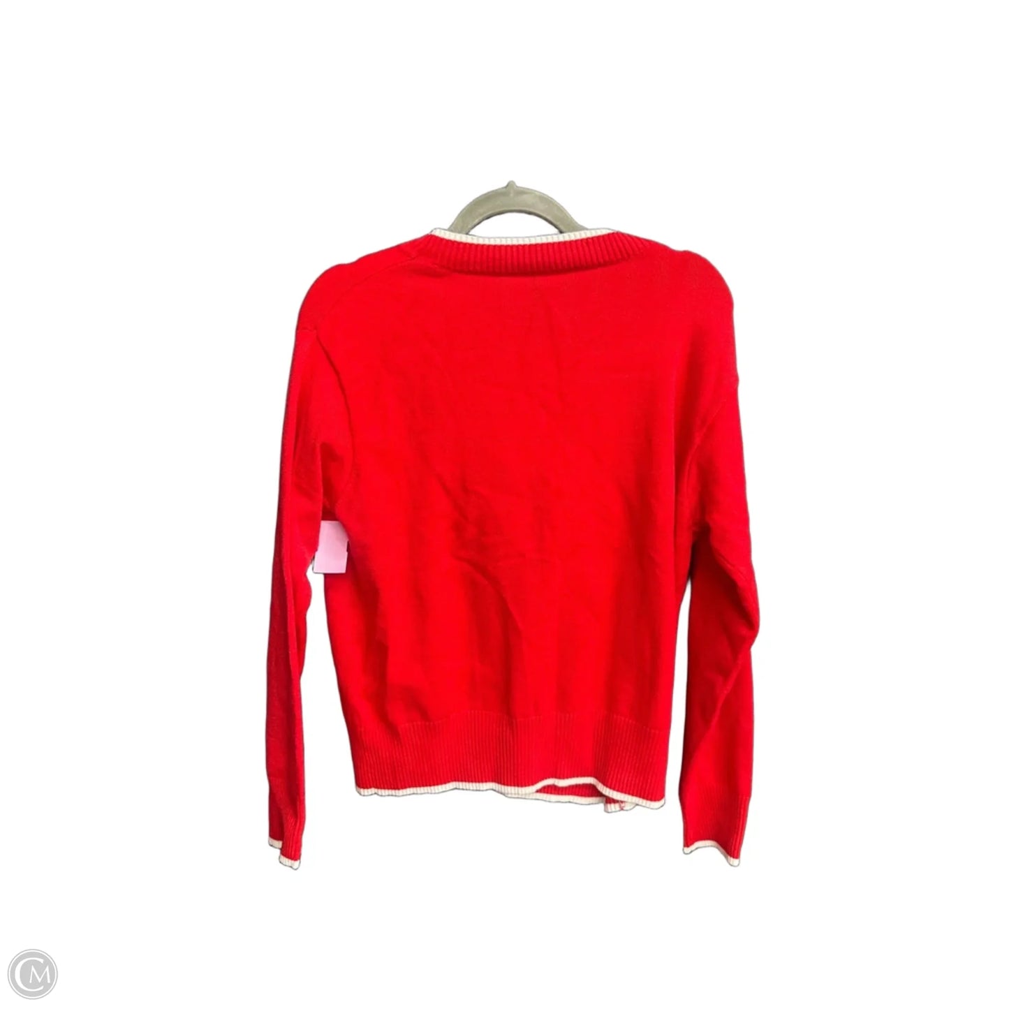 Sweater By Clothes Mentor In Red & White, Size: M