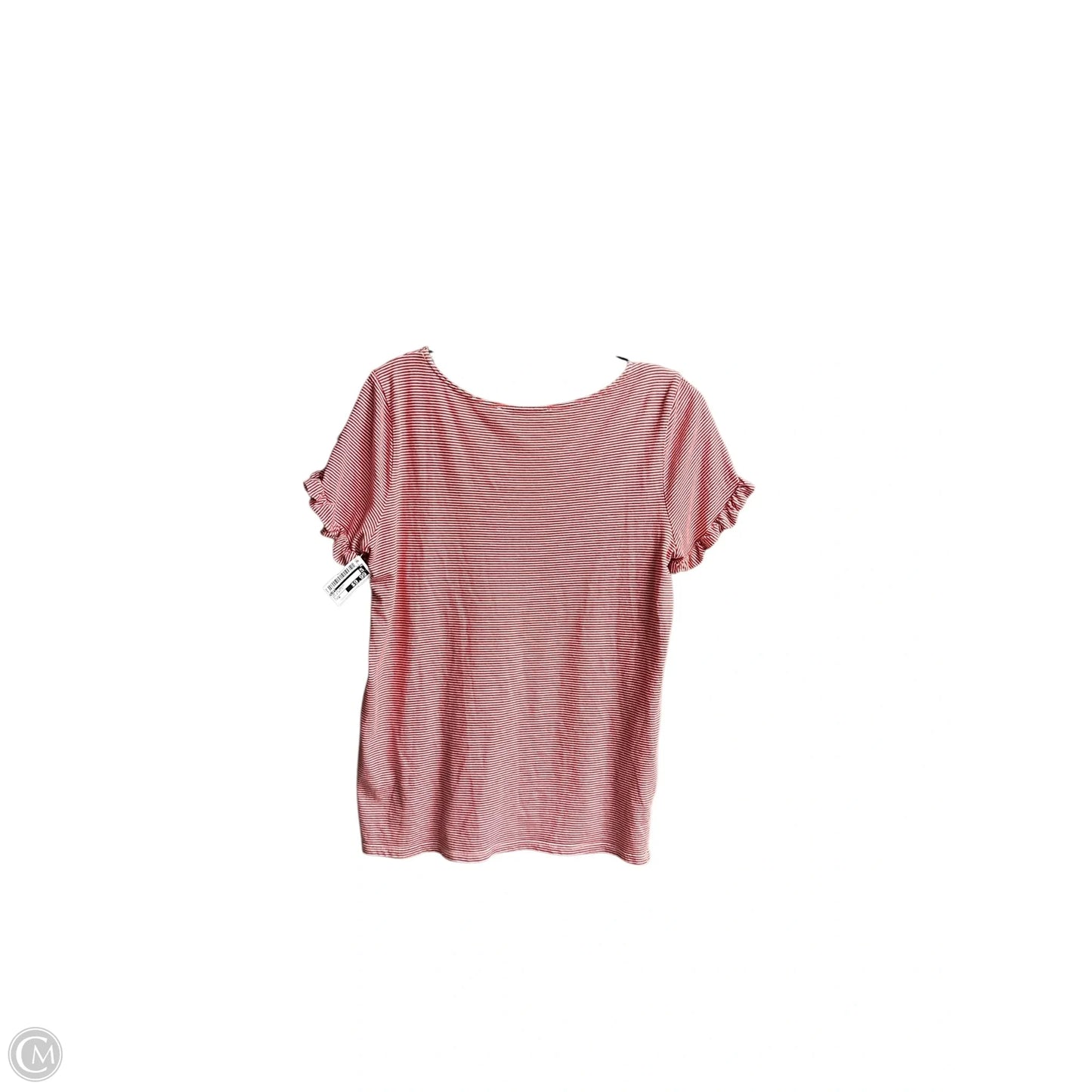 Top Short Sleeve Basic By Loft In Red & White, Size: M