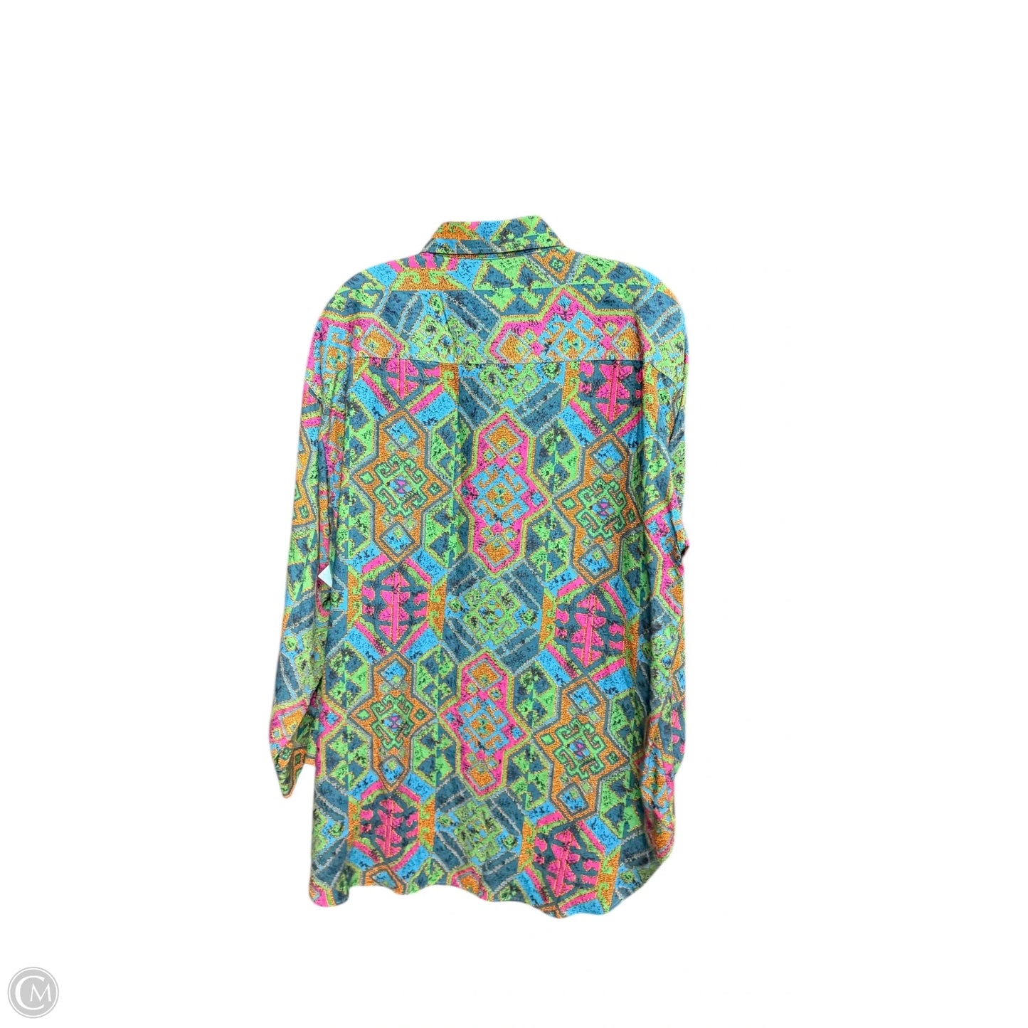 Top Long Sleeve By Benetton In Green, Size: M