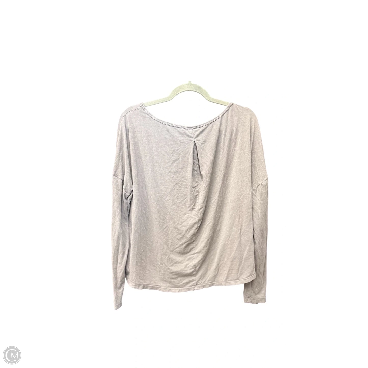 Top Long Sleeve By Fabletics In Grey, Size: L