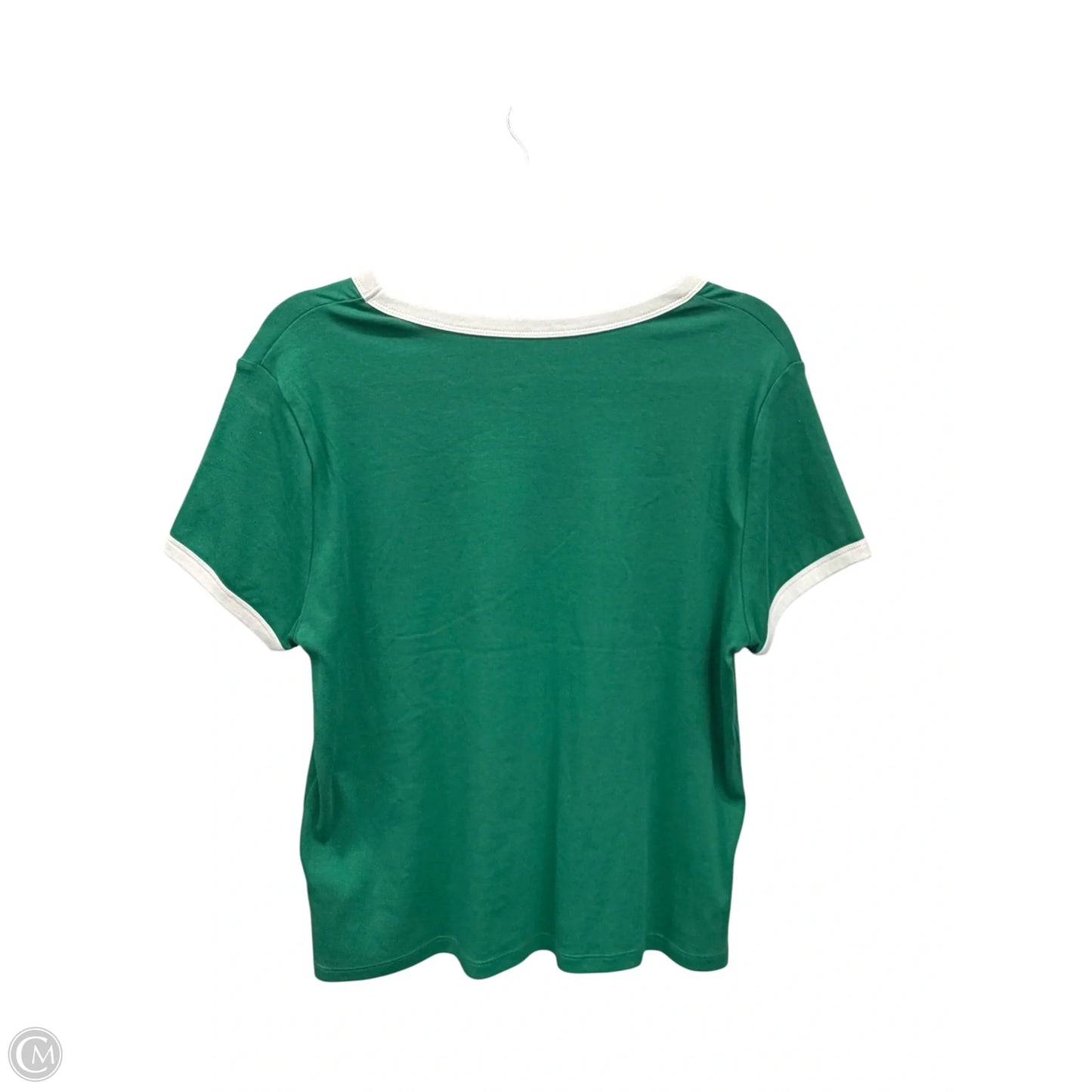 Top Short Sleeve Basic By Universal Thread In Green & White, Size: L