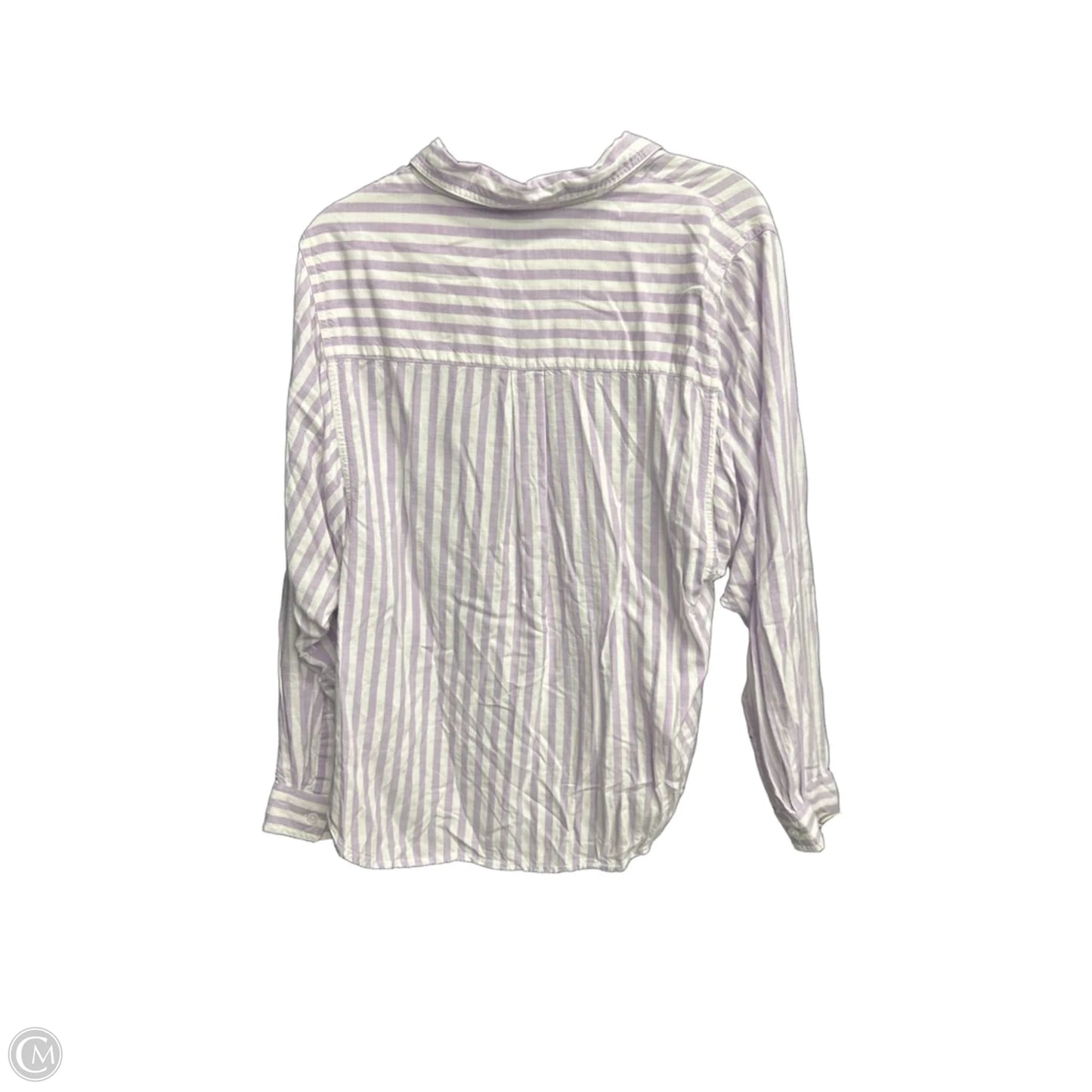 Top Long Sleeve By Beachlunchlounge In Striped Pattern, Size: L