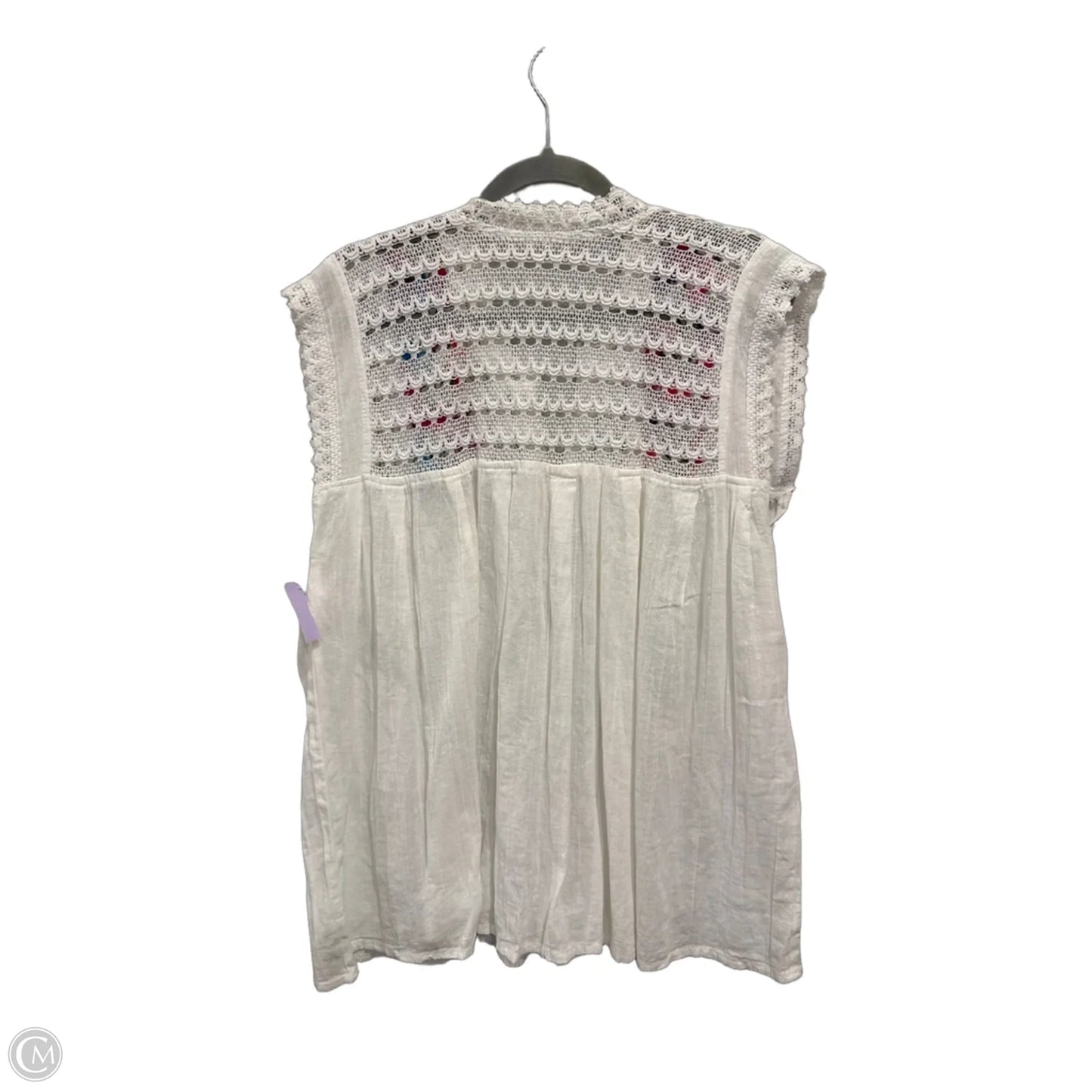 Top Sleeveless By Clothes Mentor In White, Size: Xl