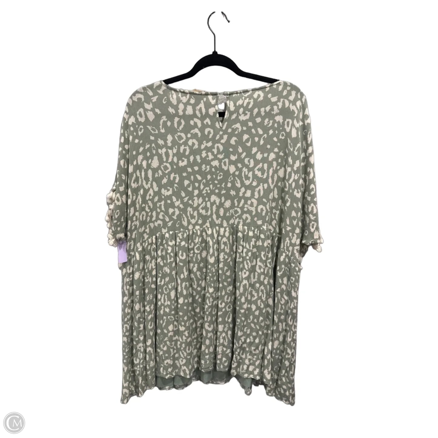 Top Short Sleeve By Savanna Jane In Animal Print, Size: Xl