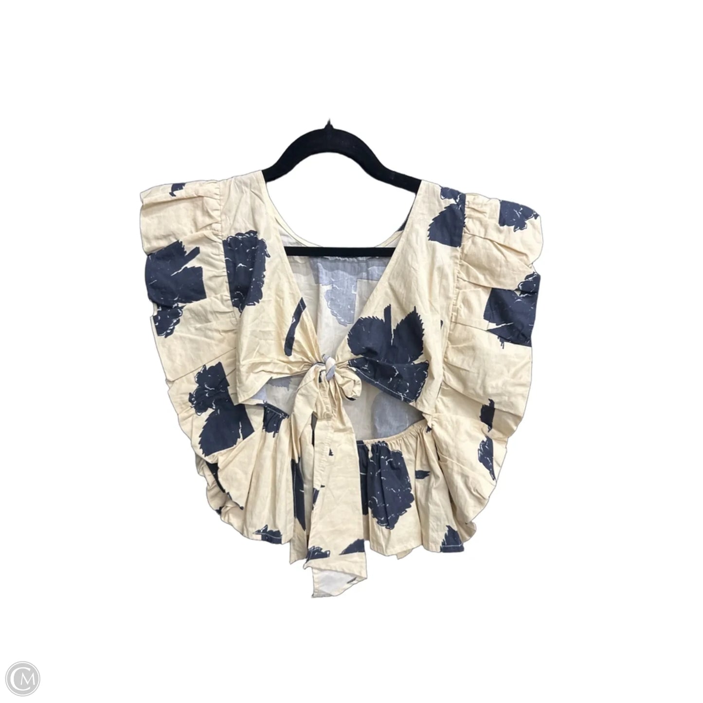 Top Sleeveless By Clothes Mentor In Blue & Cream, Size: Xs