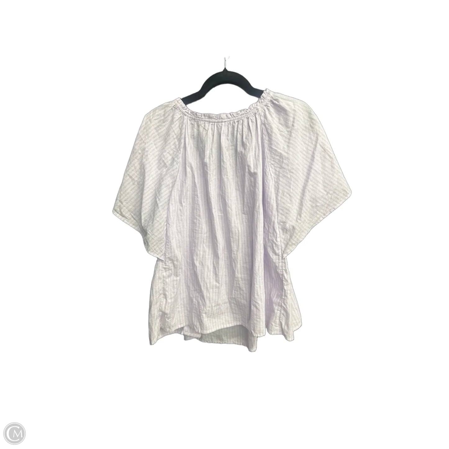 Top Short Sleeve By Old Navy In Purple & White, Size: Xl