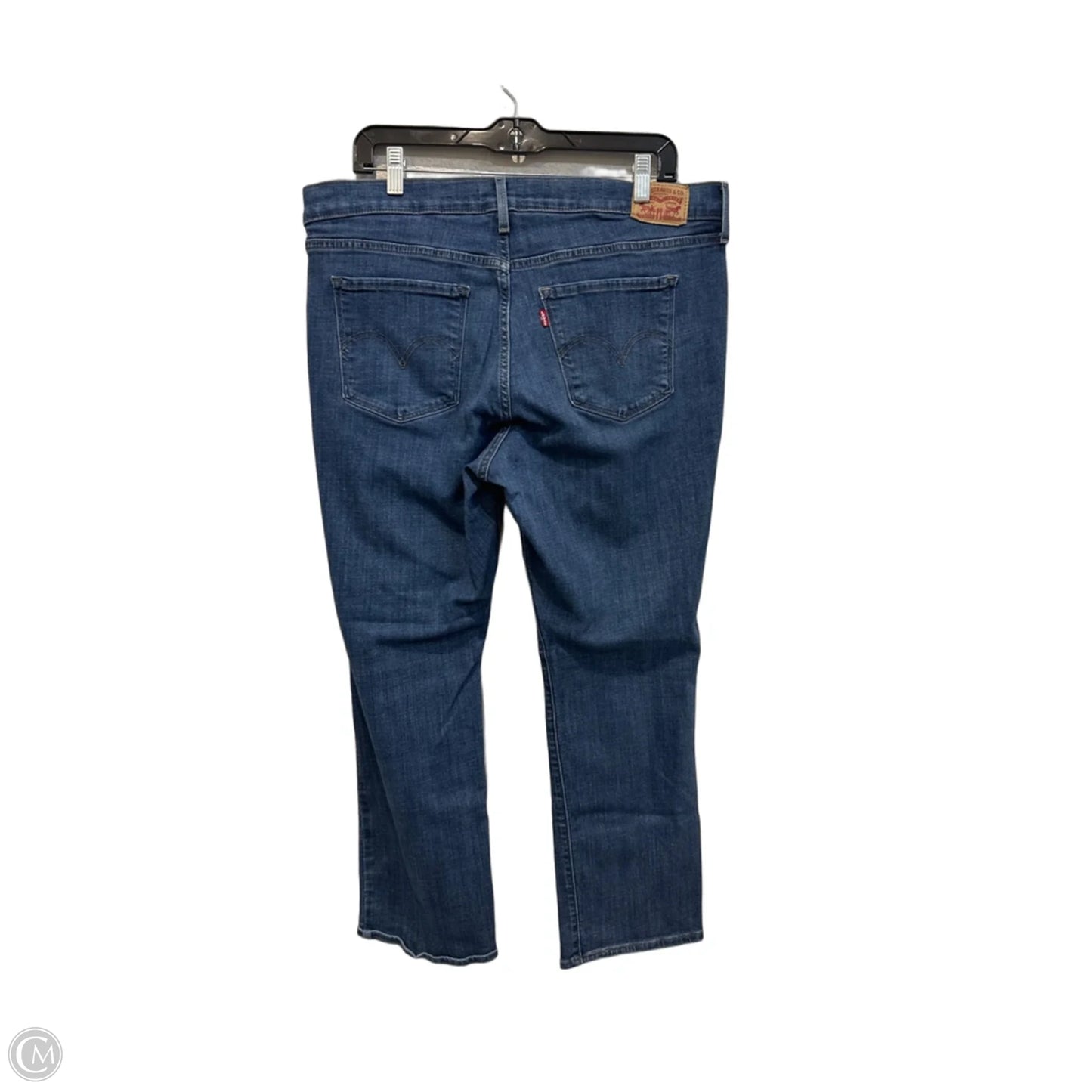 Jeans Straight By Levis In Blue Denim, Size: 16
