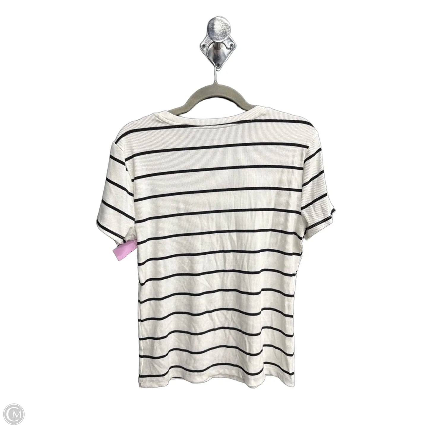 Top Short Sleeve Basic By Nine West In Striped Pattern, Size: L