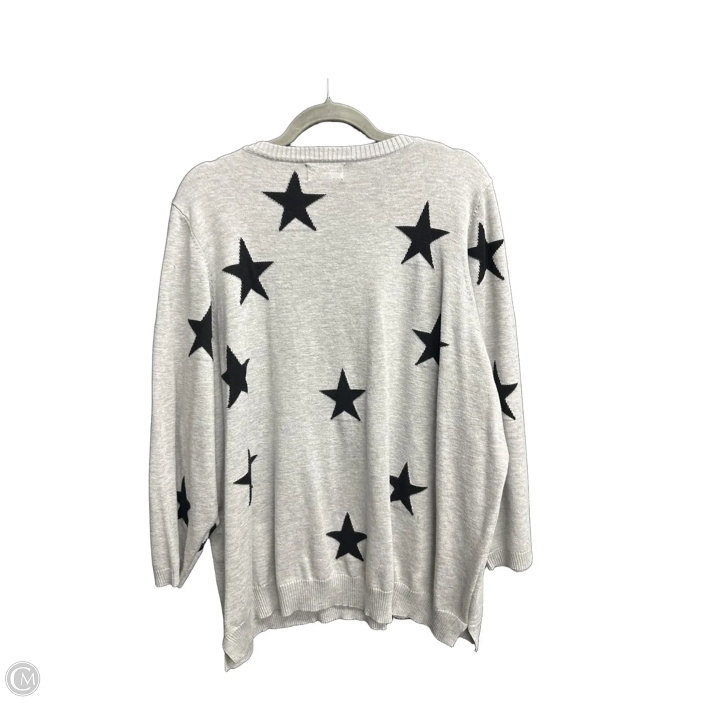 Top Long Sleeve By Premise In Black & Grey, Size: 3x