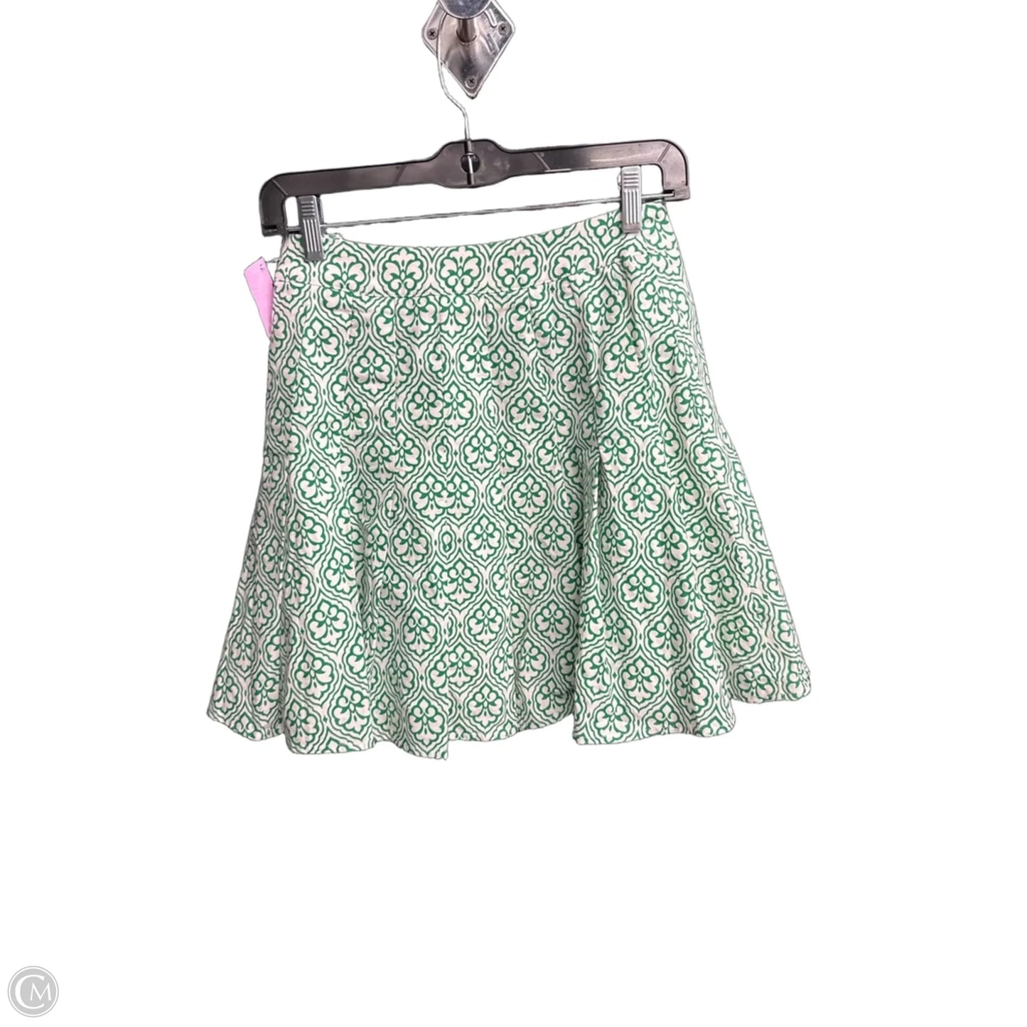 Skirt Mini & Short By Thml In Green & White, Size: 2