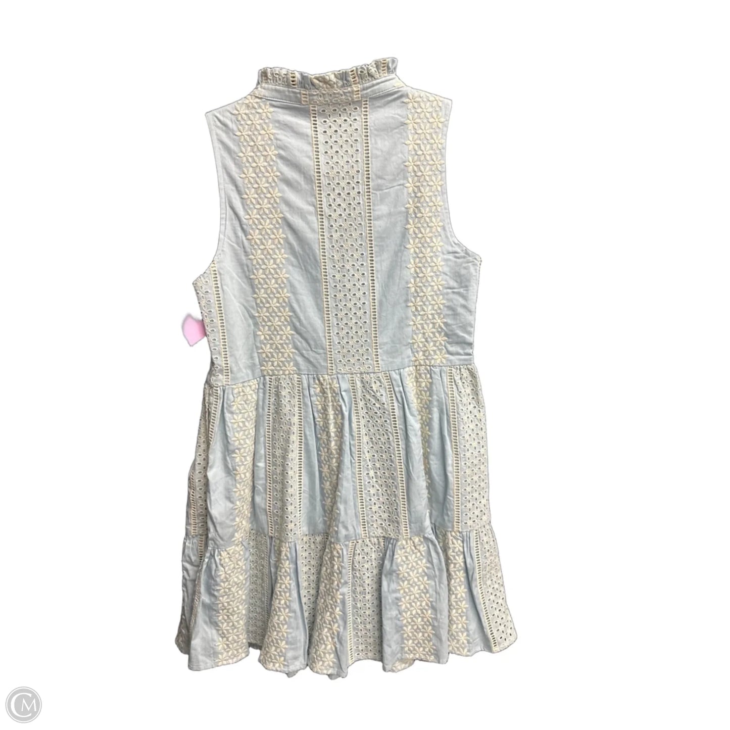 Dress Casual Short By Clothes Mentor In Blue & Cream, Size: S