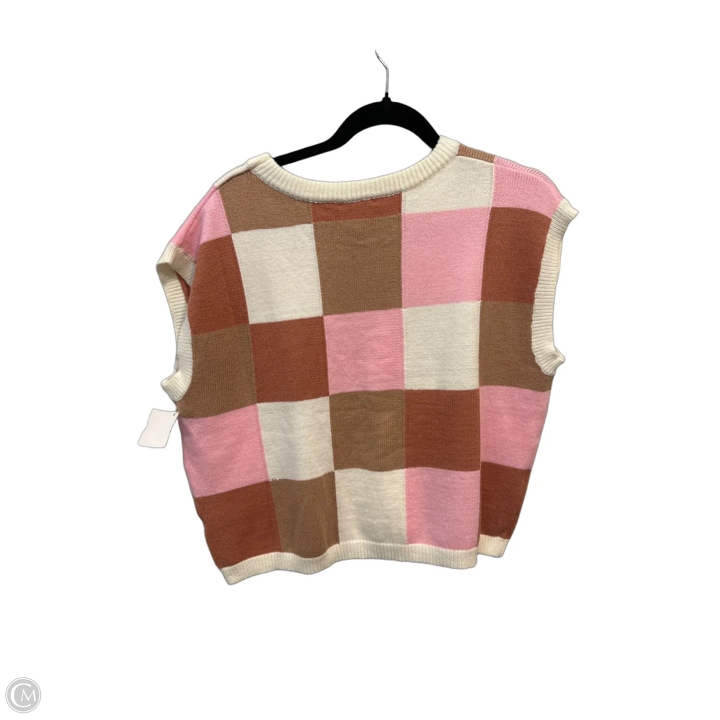 Top Sleeveless By Ee Some In Brown & Pink, Size: M