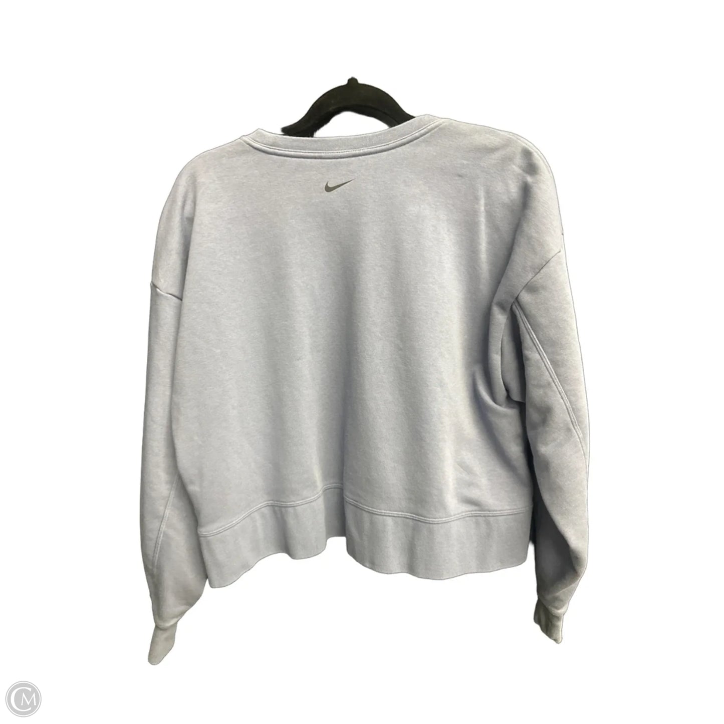 Athletic Sweatshirt Crewneck By Nike In Black & Blue, Size: S