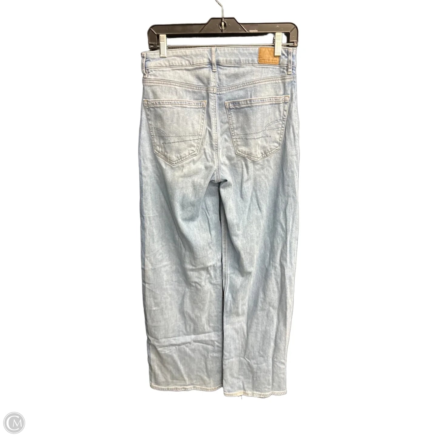 Jeans Wide Leg By American Eagle In Blue Denim, Size: 2