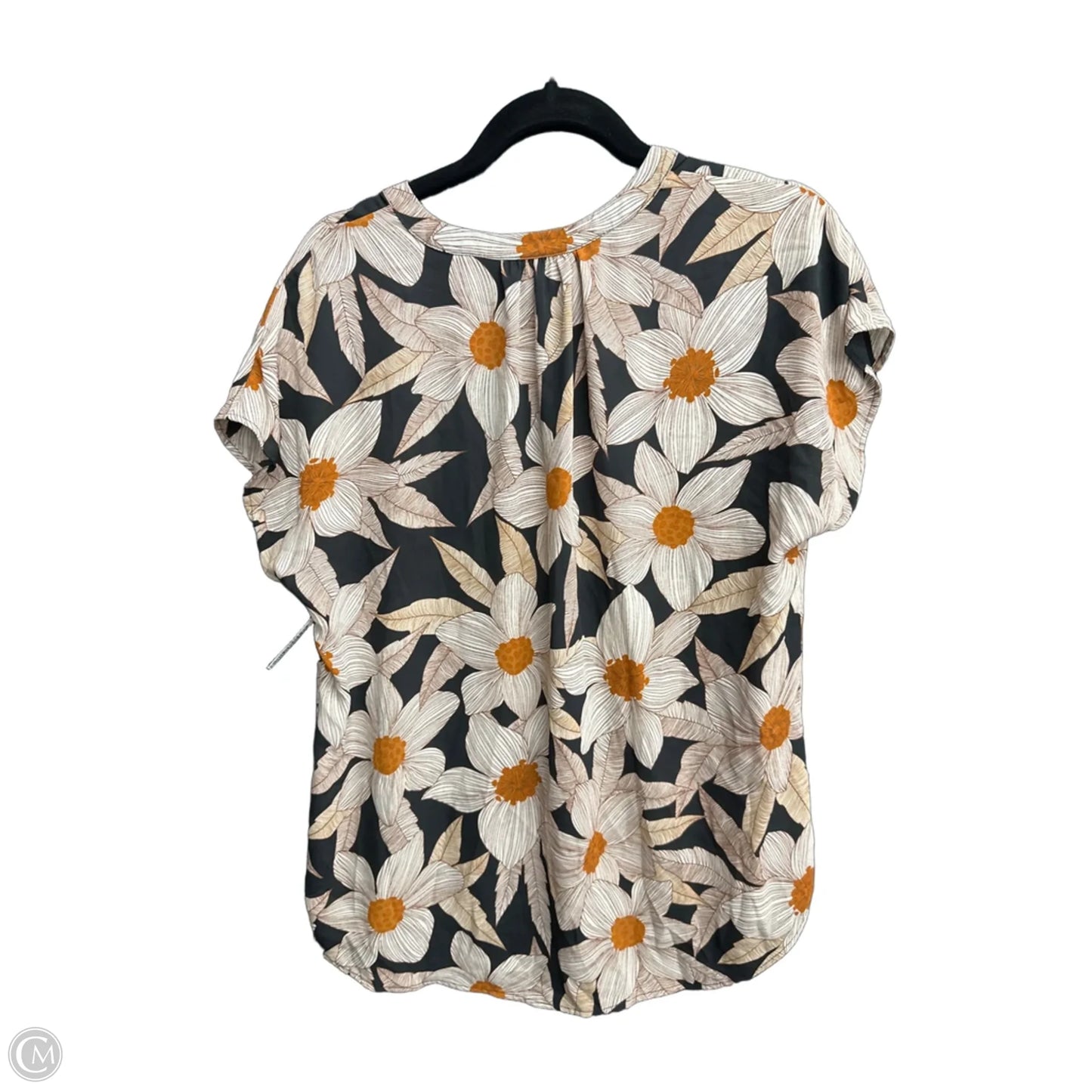 Top Short Sleeve By Cabi In Floral Print, Size: S