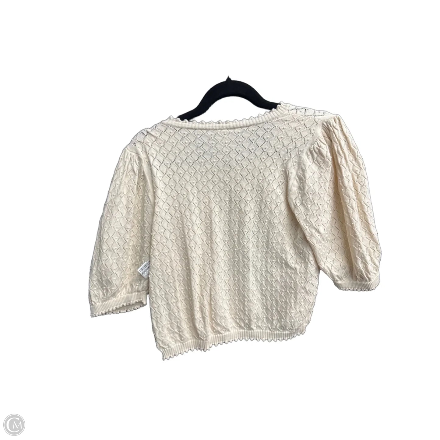 Top Short Sleeve By Anthropologie In Beige, Size: S