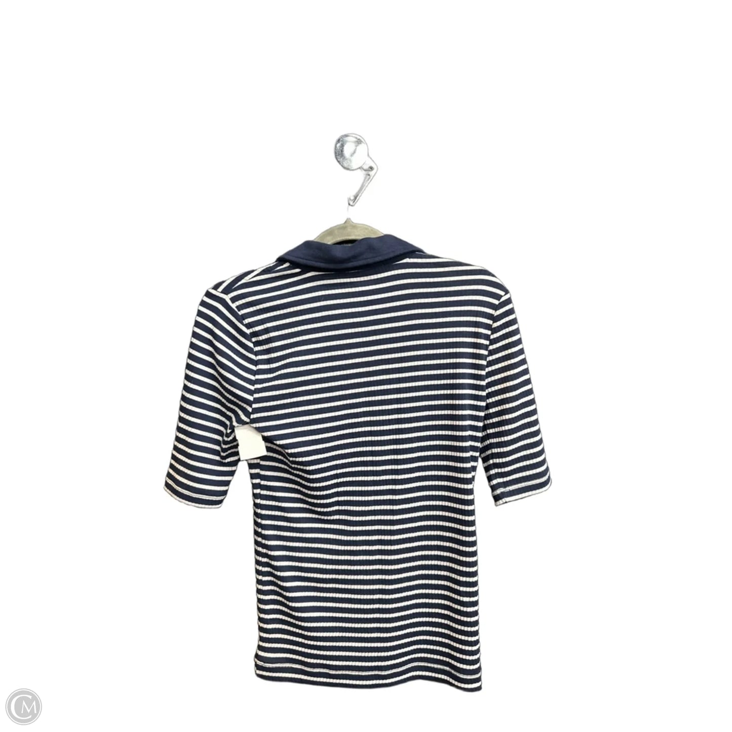 Top Short Sleeve By Loft In Striped Pattern, Size: M