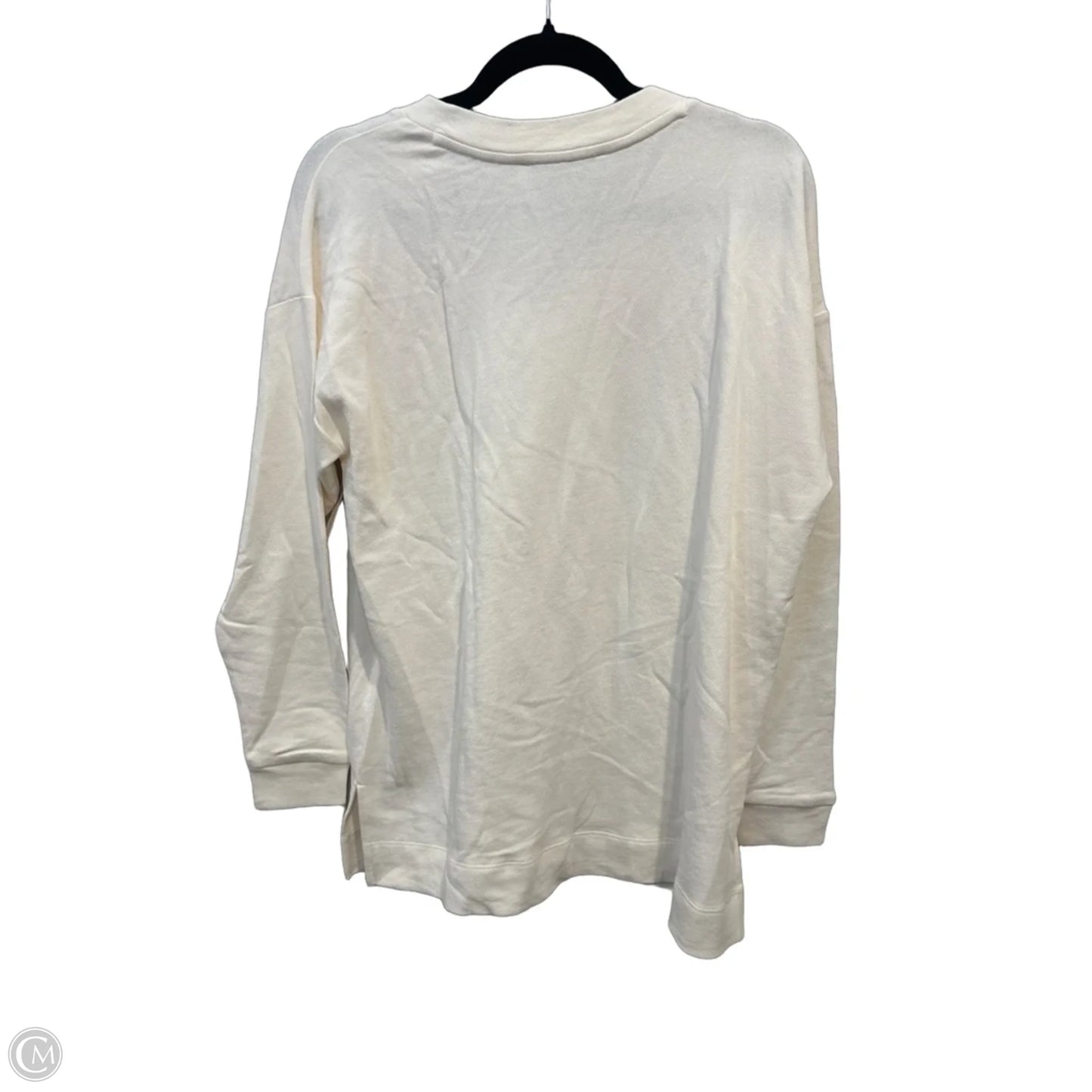 Top Long Sleeve By Loft In White, Size: S