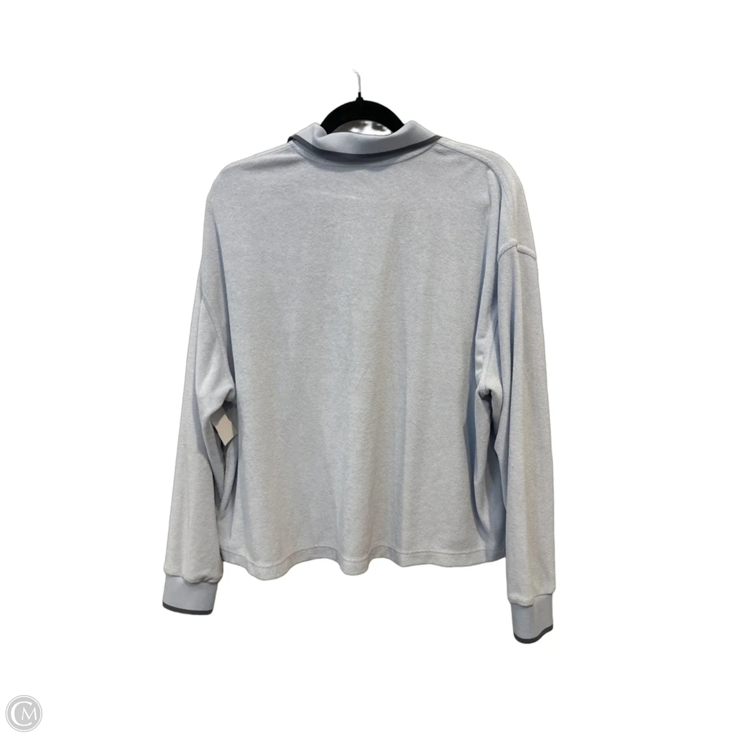 Athletic Top Long Sleeve Collar By Lululemon In Blue, Size: L