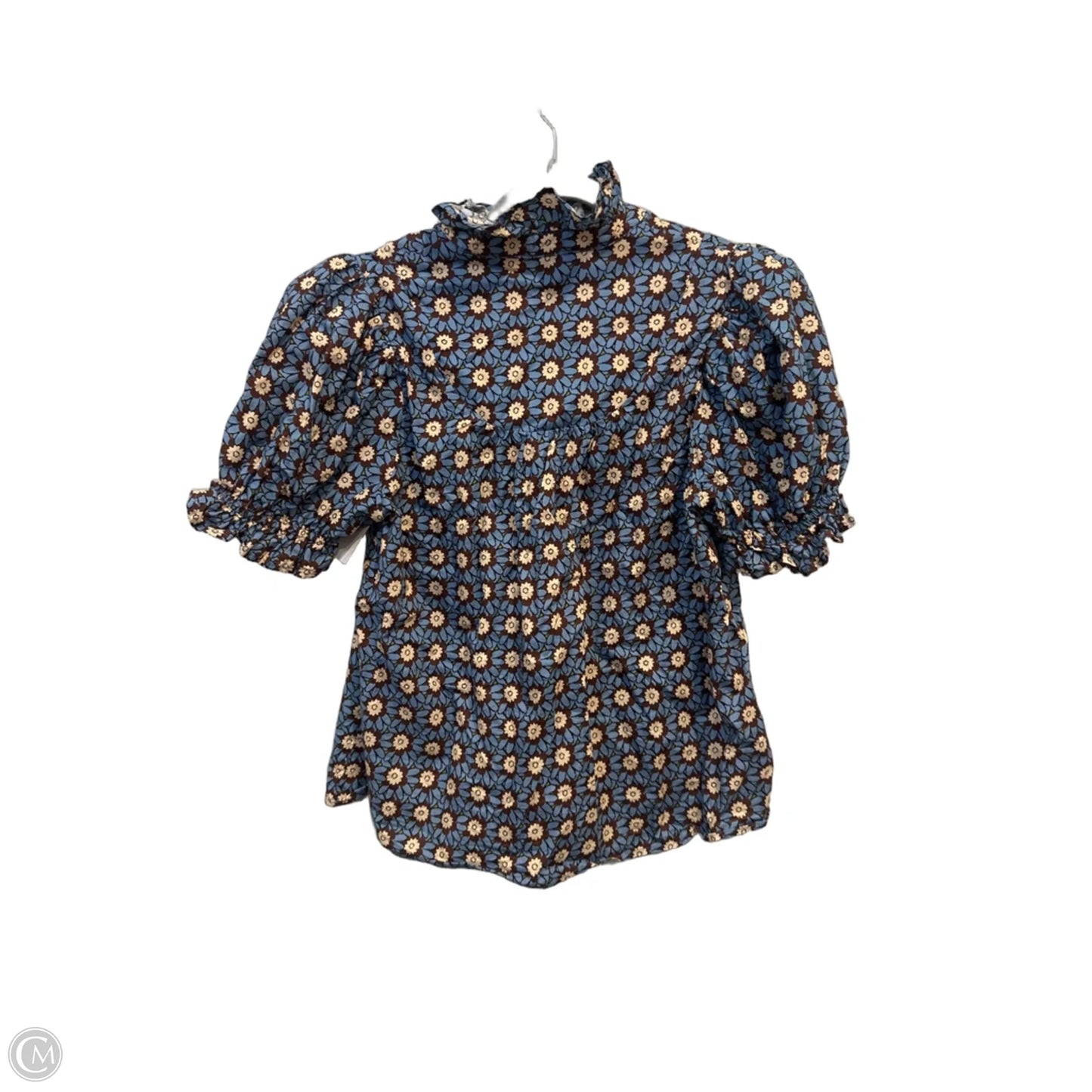 Top Short Sleeve By Entro In Blue & Brown, Size: S