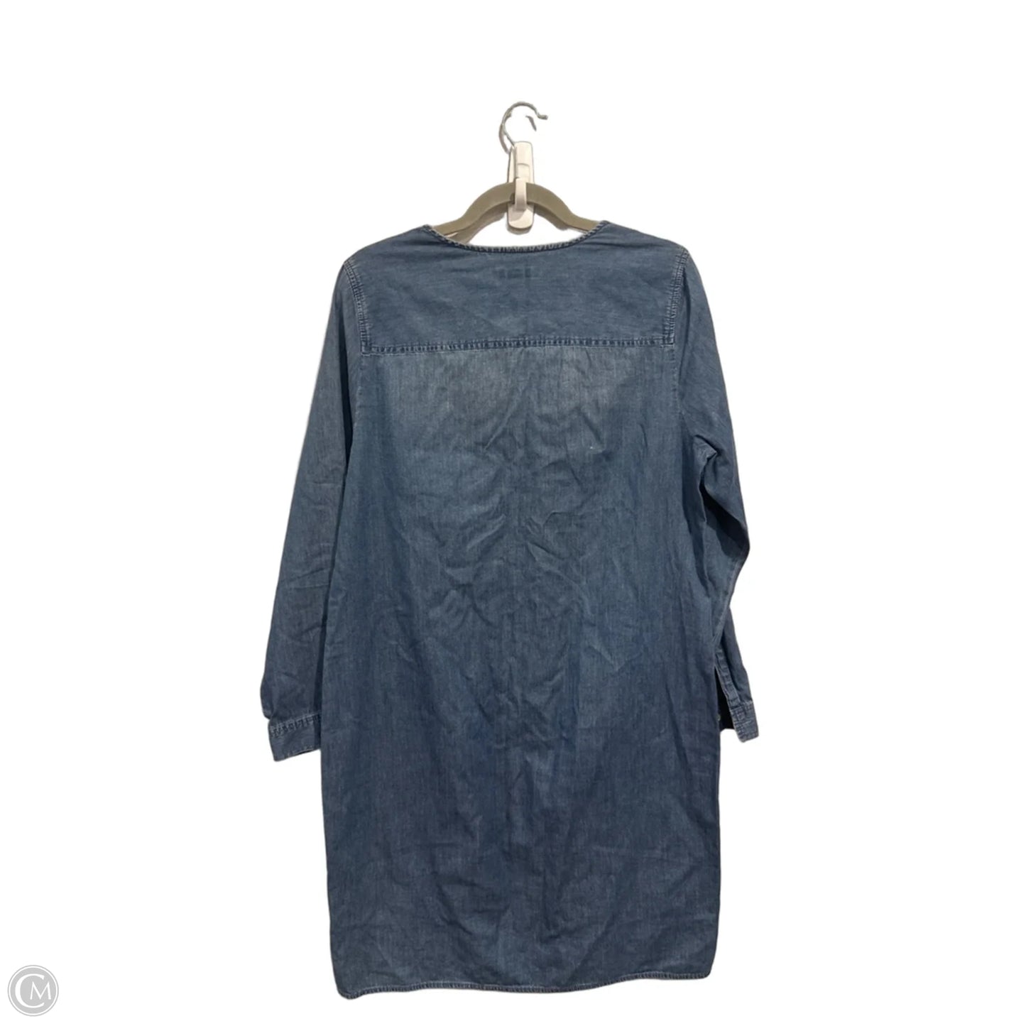 Dress Casual Midi By J. Jill In Blue Denim, Size: M