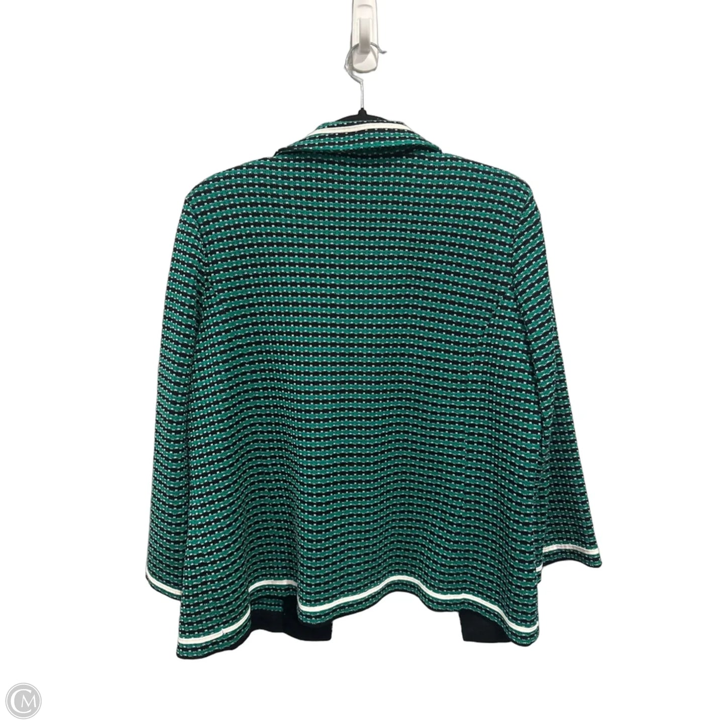 Blazer By Ming Wang In Black & Green, Size: L