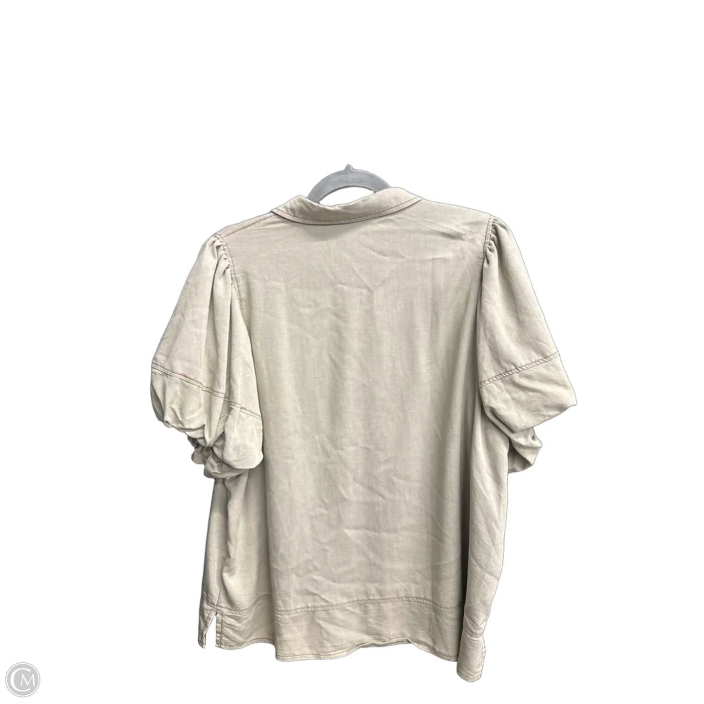 Top Short Sleeve By Easel In Green, Size: L