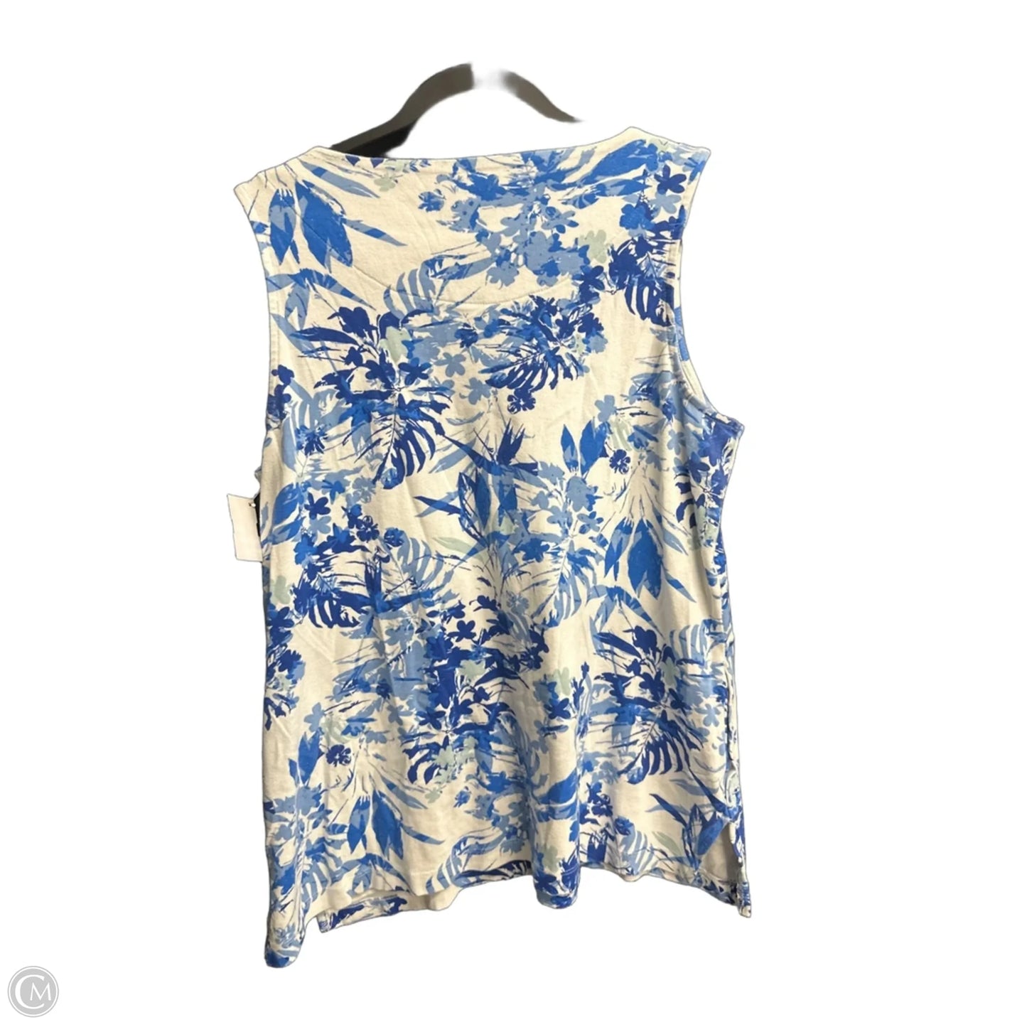 Top Sleeveless By Chicos In Blue, Size: Xl