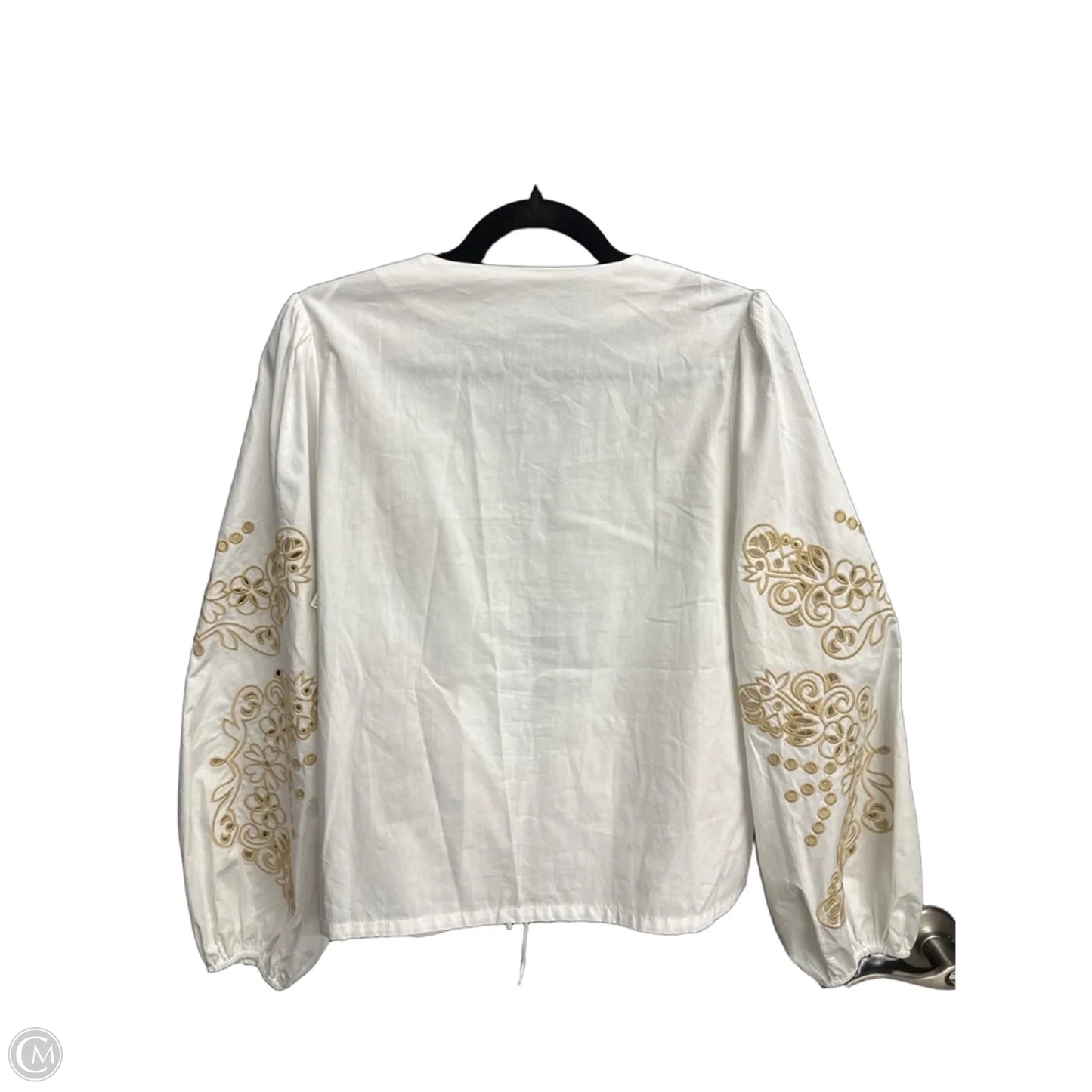 Top Long Sleeve By Clothes Mentor In White, Size: S