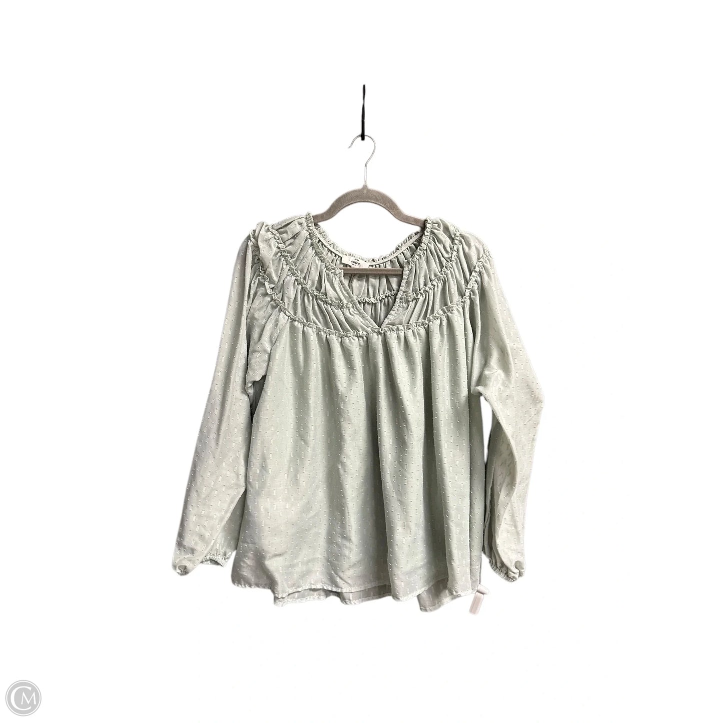 Top Long Sleeve By Entro In Green, Size: S