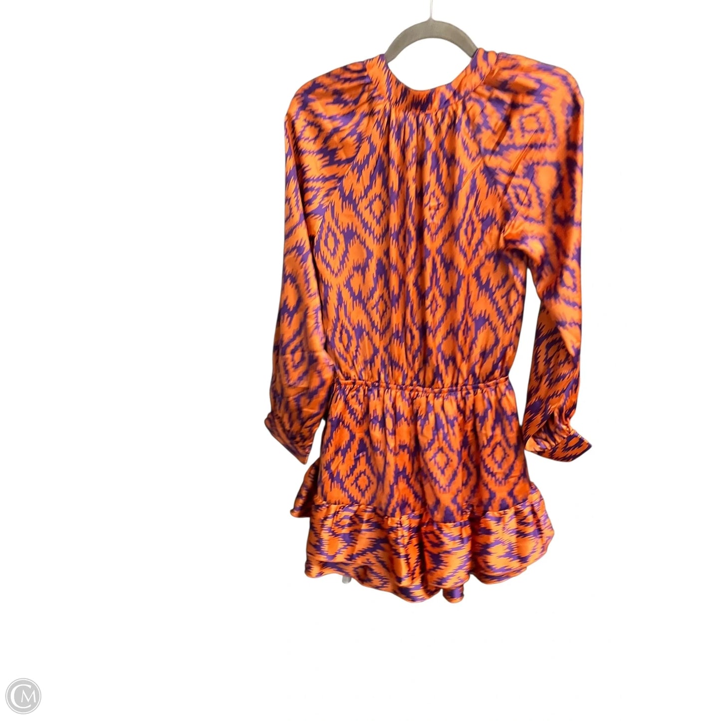 Dress Casual Midi By Clothes Mentor In Orange & Purple, Size: L