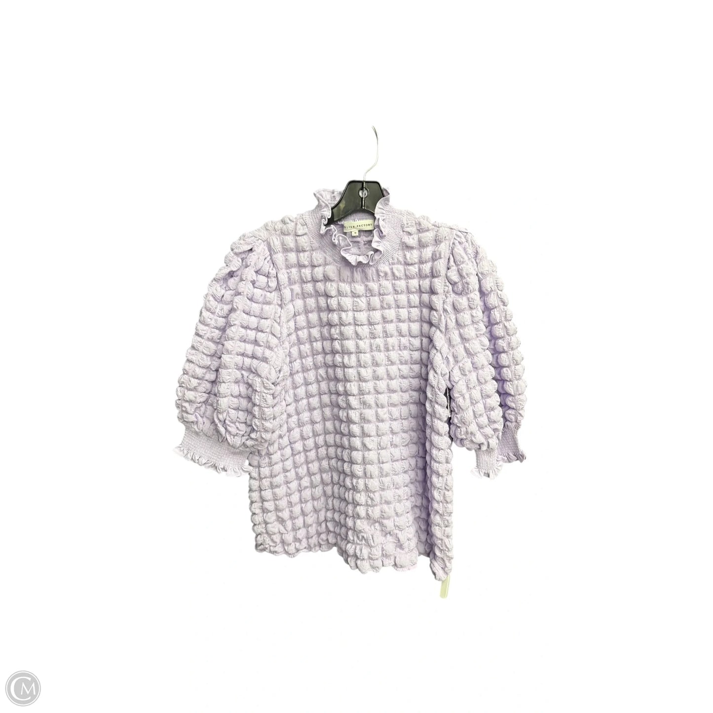 Top Short Sleeve By English Factory In Purple, Size: M