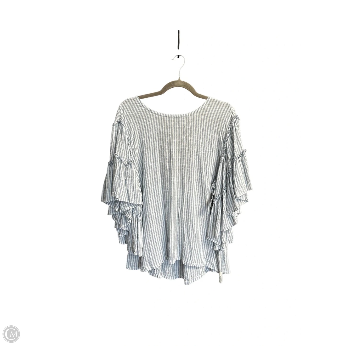 Top 3/4 Sleeve By Pilcro In Blue, Size: Xl