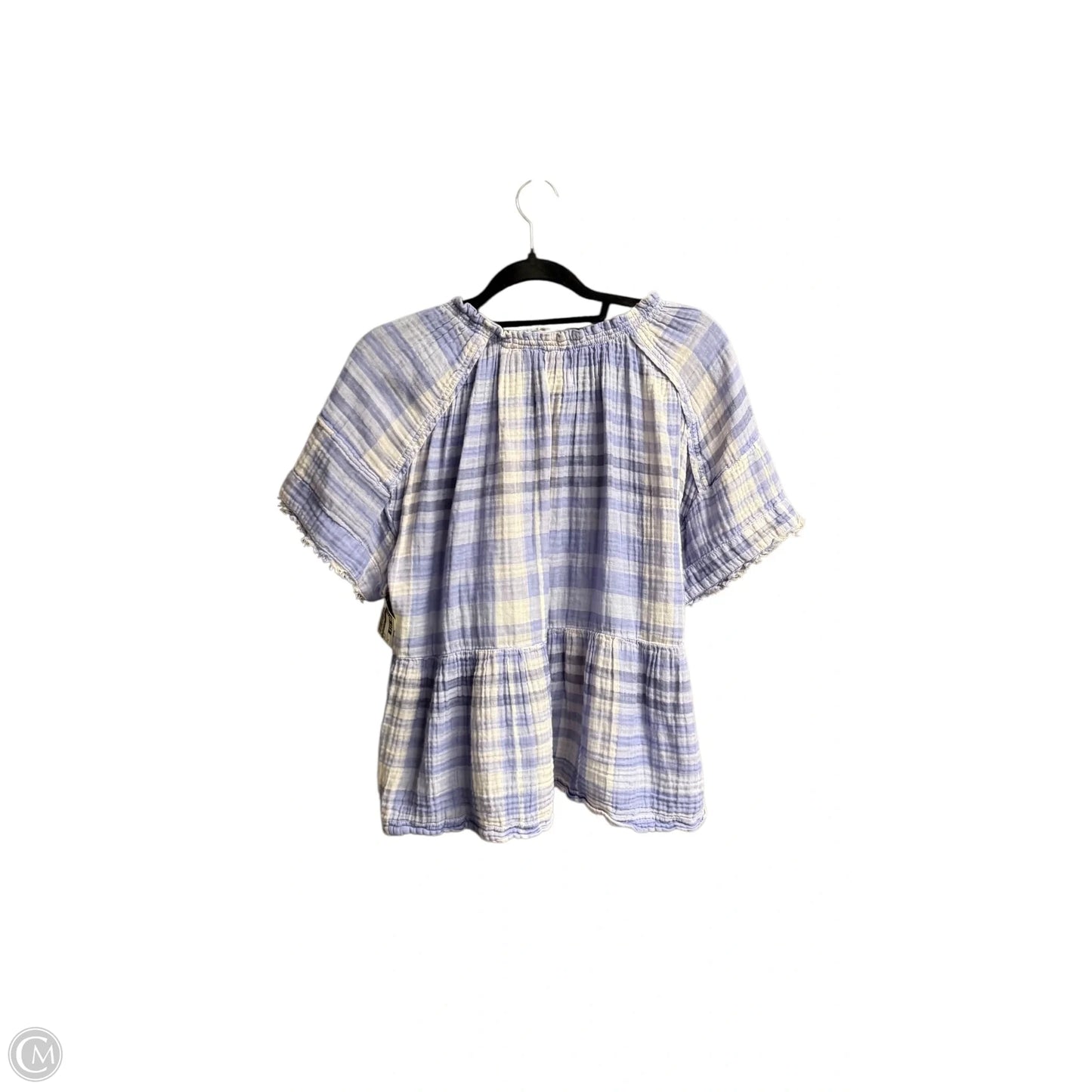 Top Short Sleeve By Anthropologie In Purple, Size: S