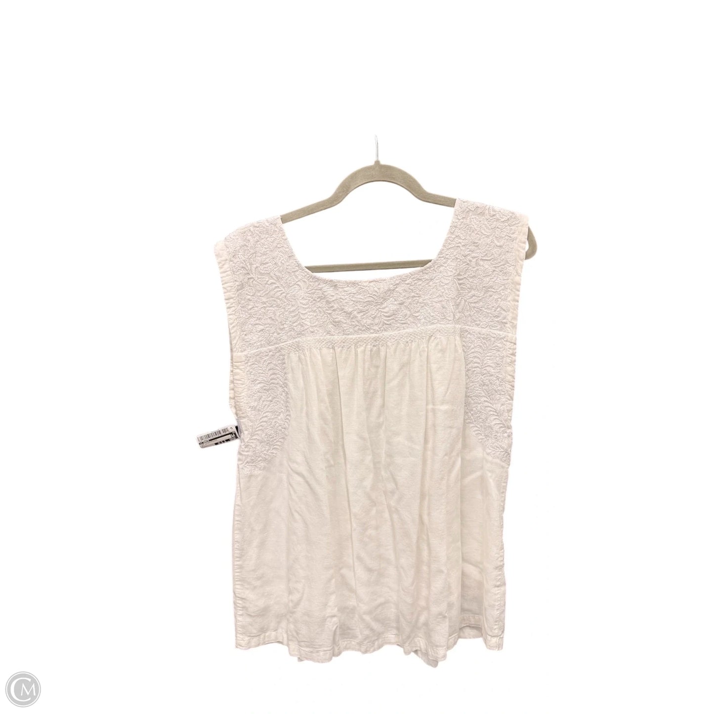 Top Sleeveless By J.marie In White, Size: L