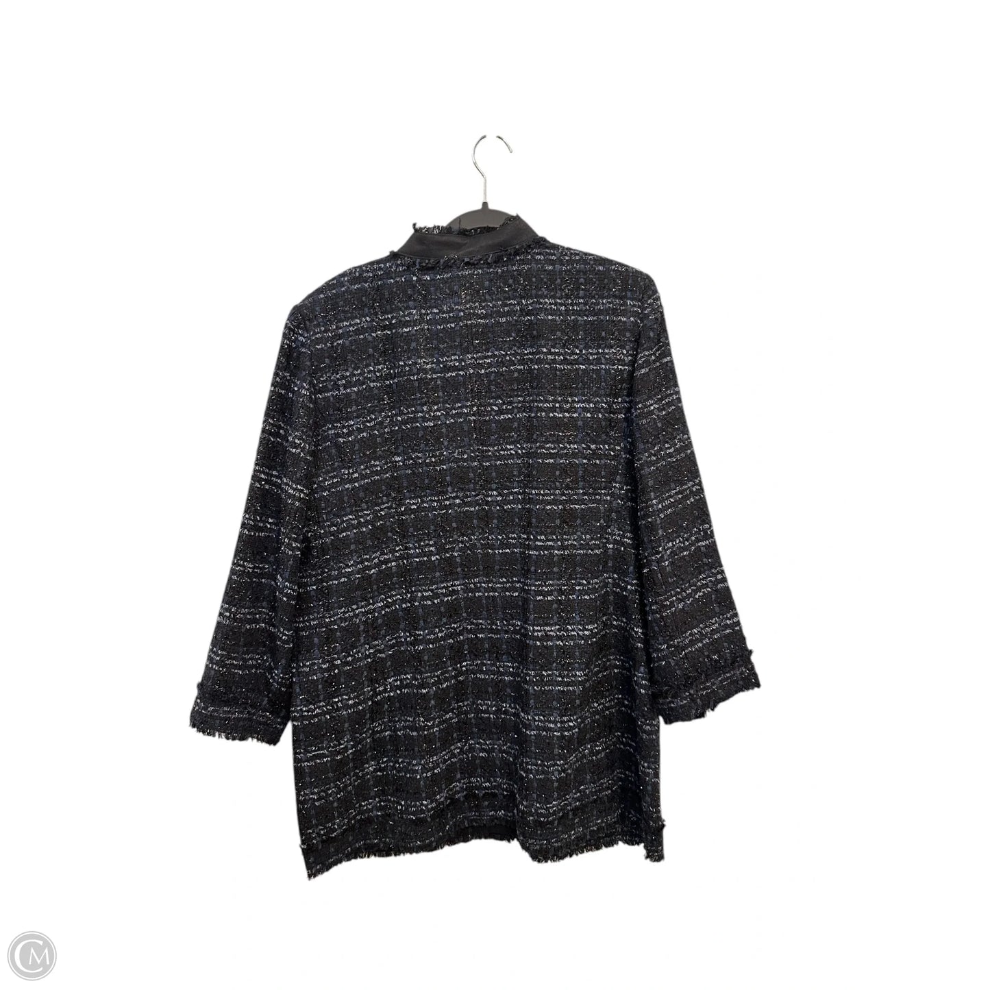 Blazer By Ann Taylor In Black & Blue, Size: 18