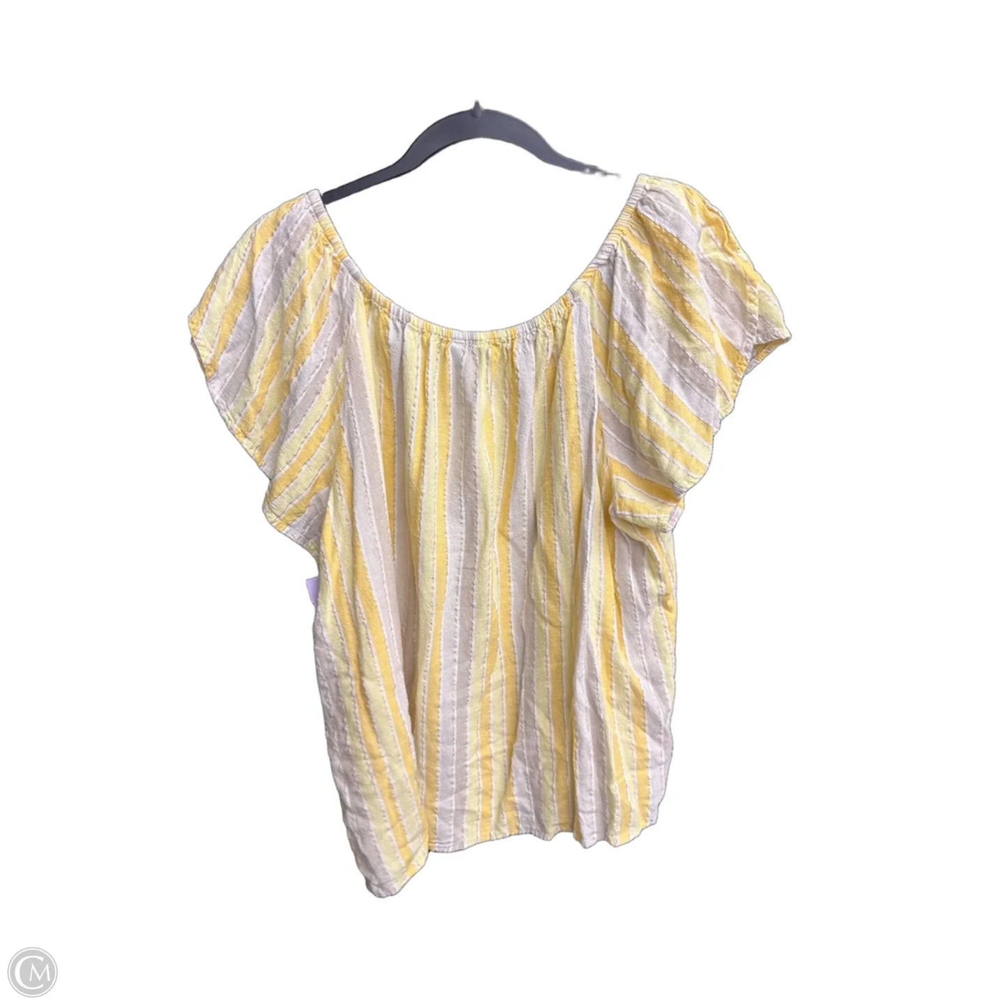 Top Sleeveless By Cato In Yellow, Size: Xl