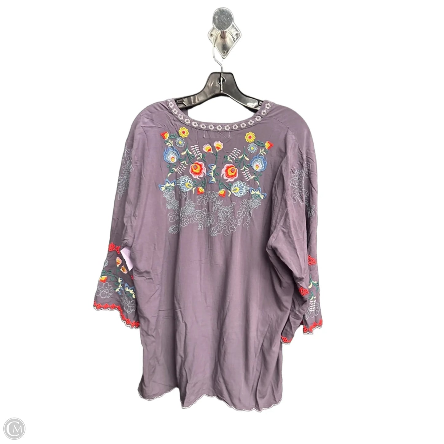 Top 3/4 Sleeve By Clothes Mentor In Navy, Size: Xl